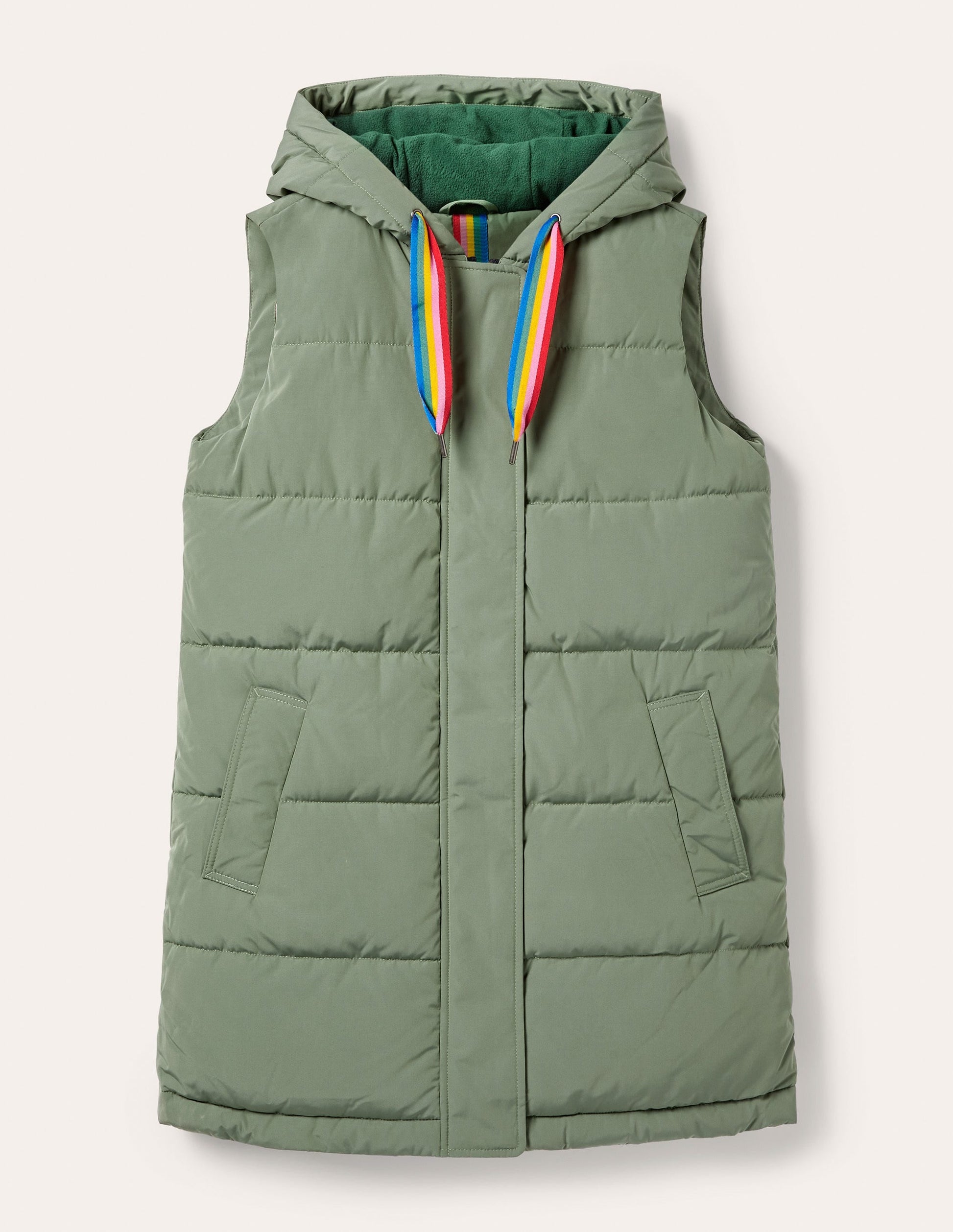 Long Puffer Gilet-Alder/Milkshake-5