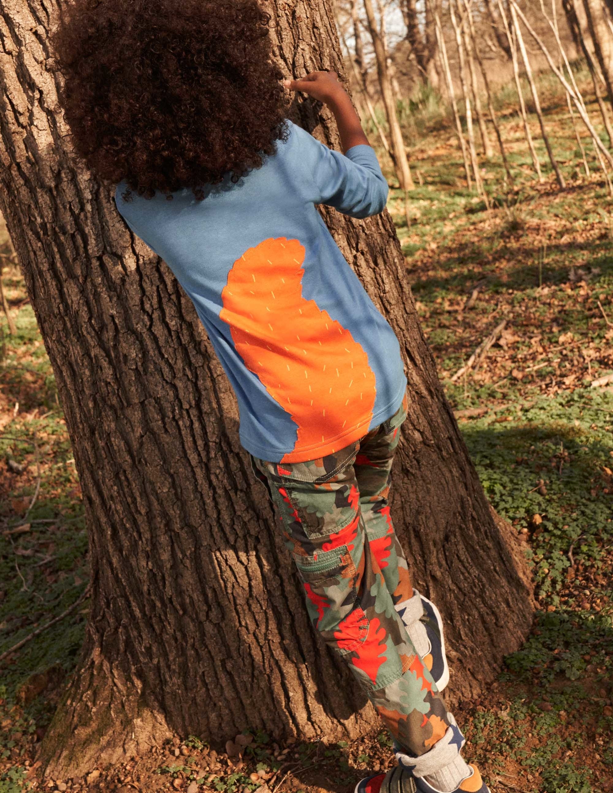 Cosy Lined Cargo Trousers-Rosemary Autumn Leaf Camo - Image 10