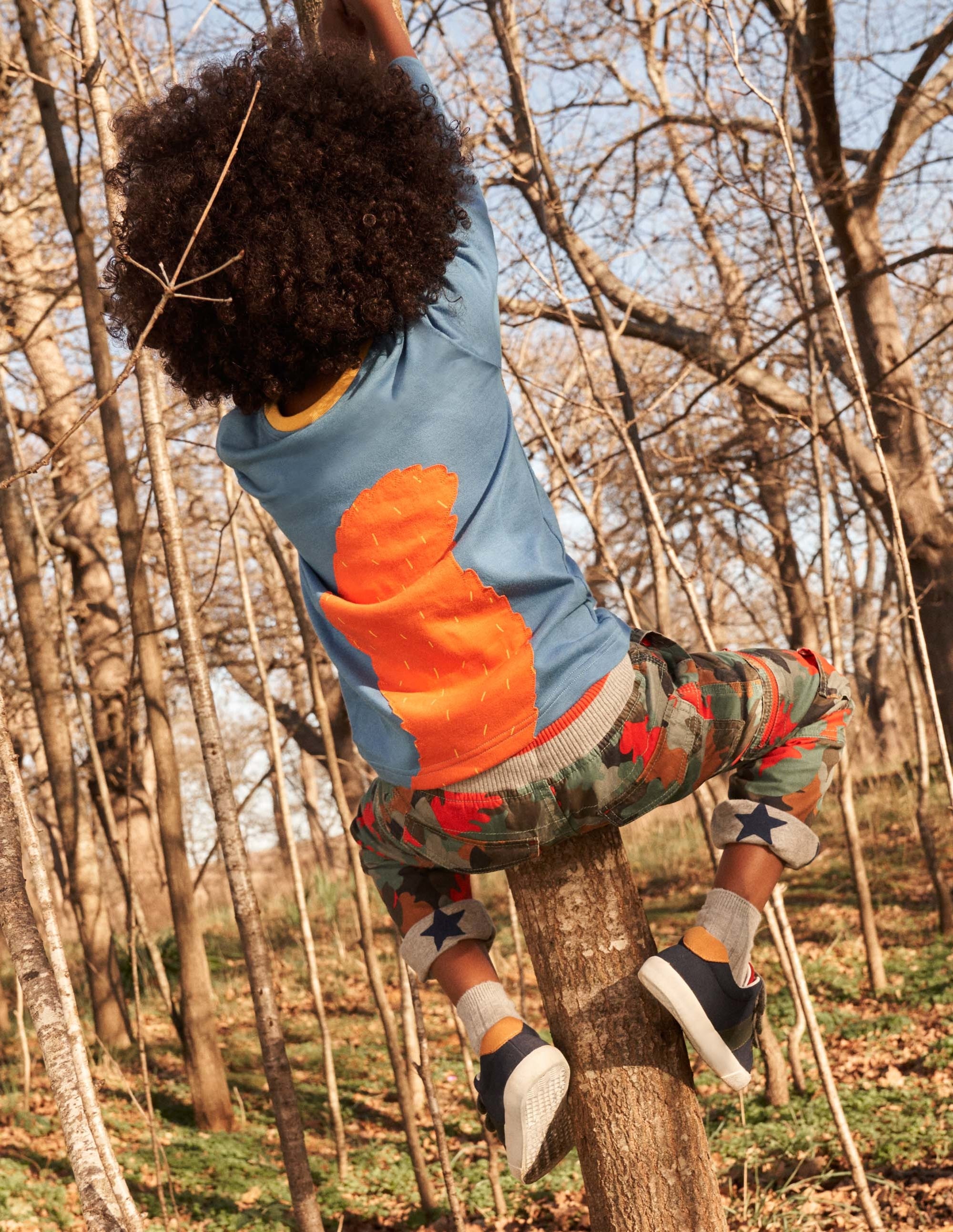 Cosy Lined Cargo Trousers-Rosemary Autumn Leaf Camo - Image 13