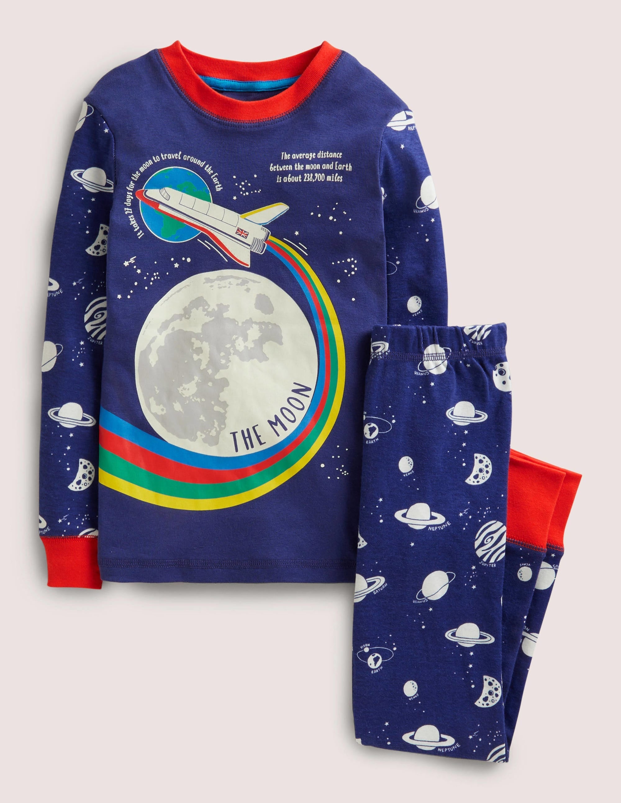Snug Glow-in-the-dark Pyjamas-Starboard Blue Moon - Image 1