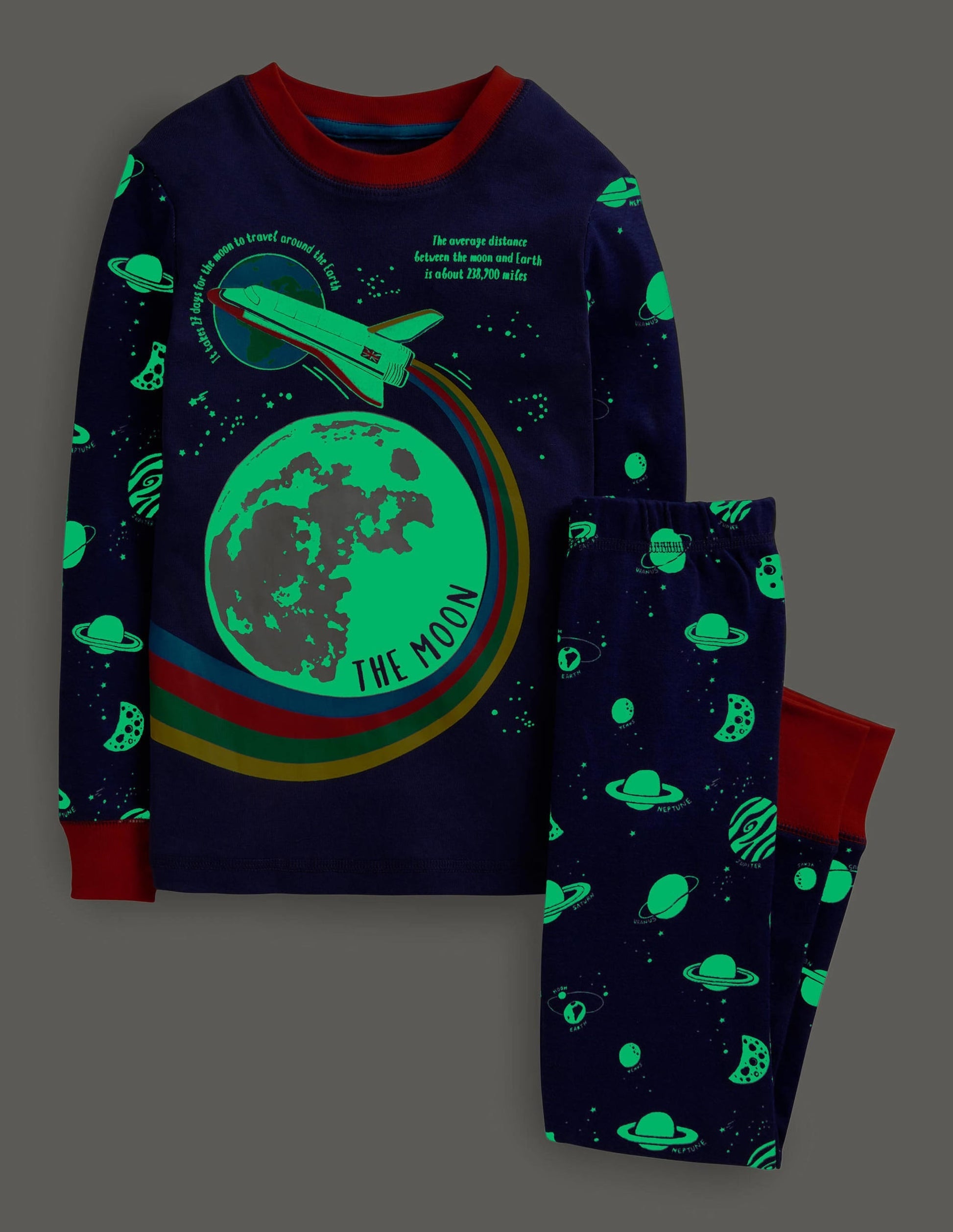 Snug Glow-in-the-dark Pyjamas-Starboard Blue Moon-4