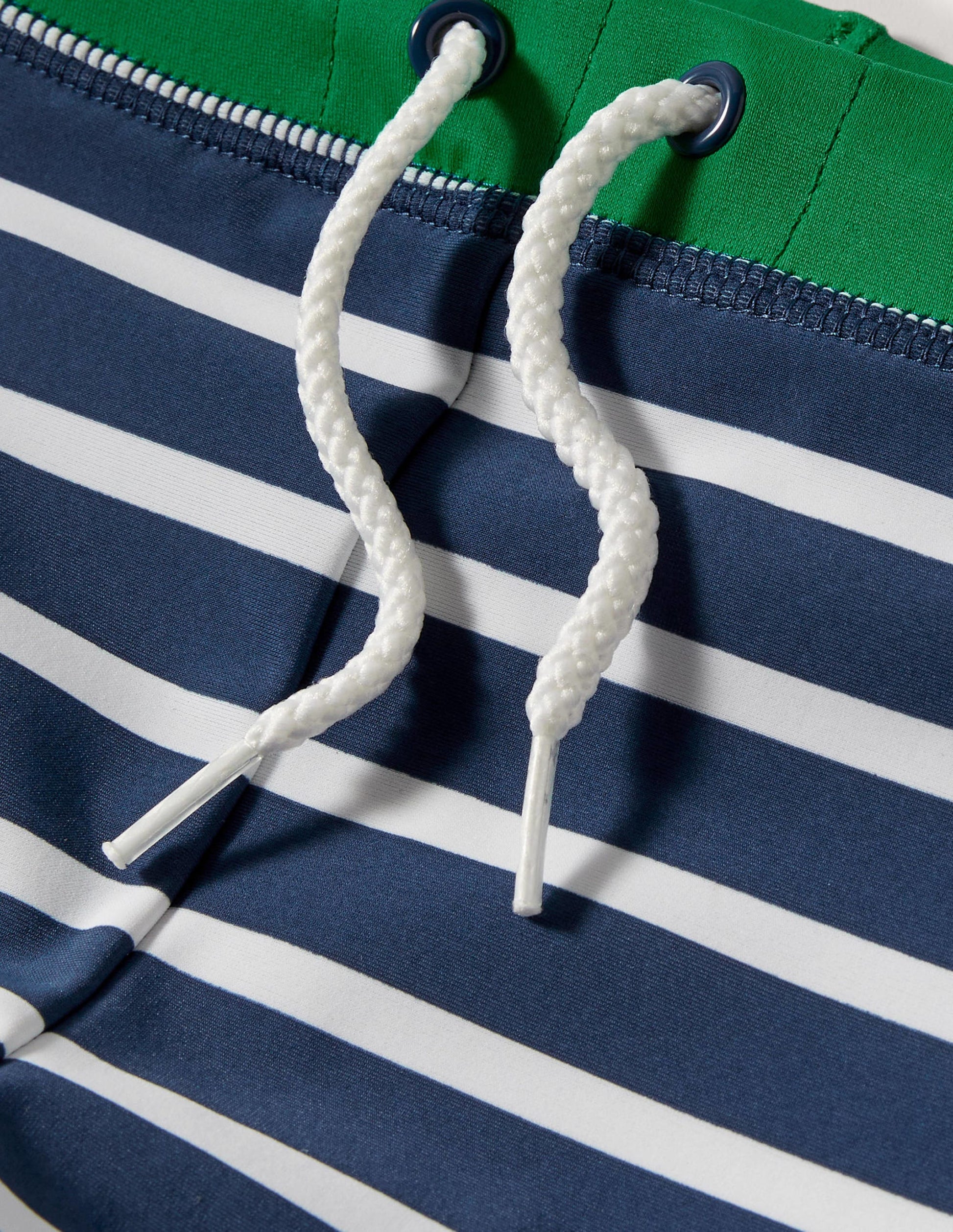 Swim Trunks-Navy Blue/White-3