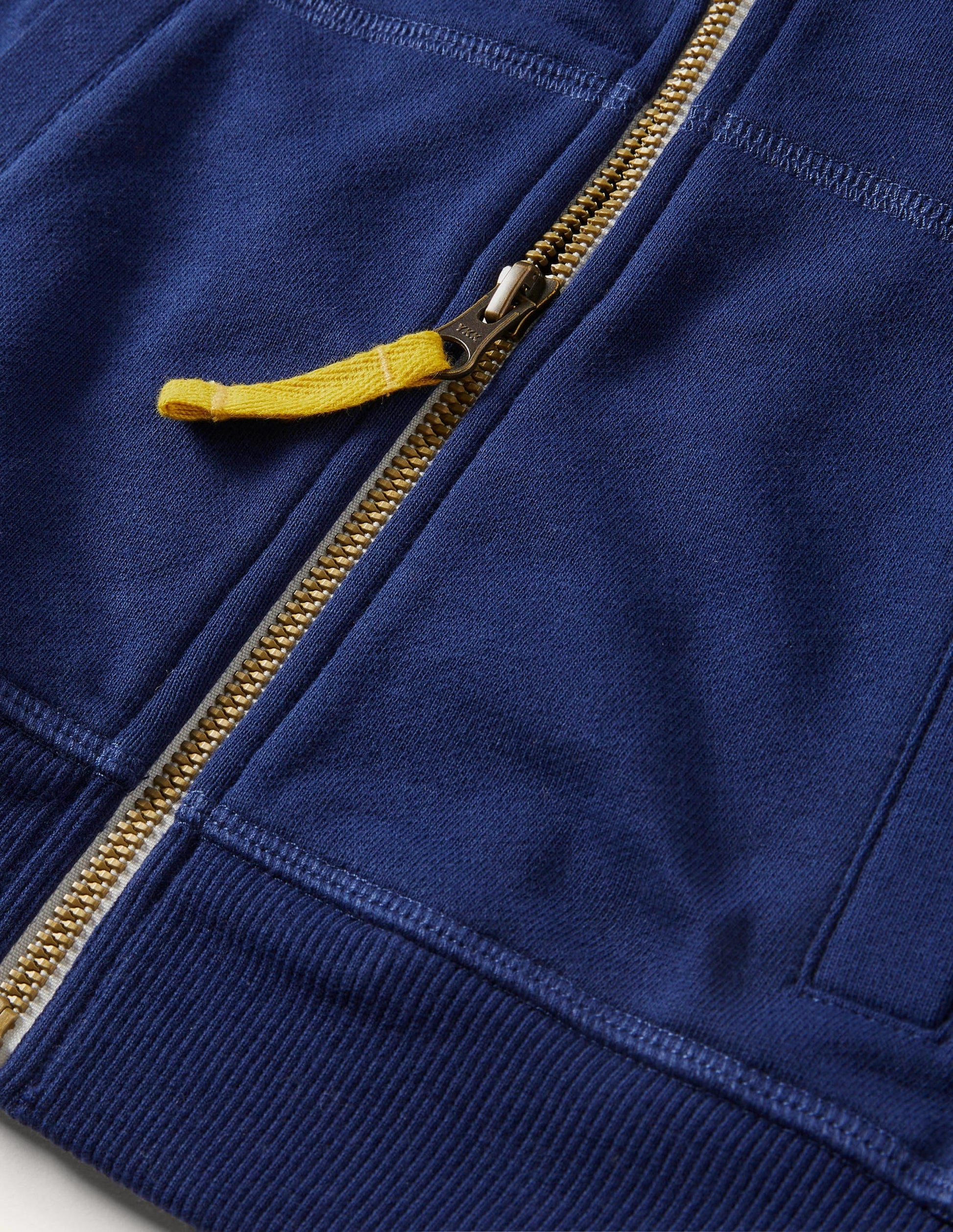 Rainbow Sleeve Zip-Up Hoodie-College Navy-3