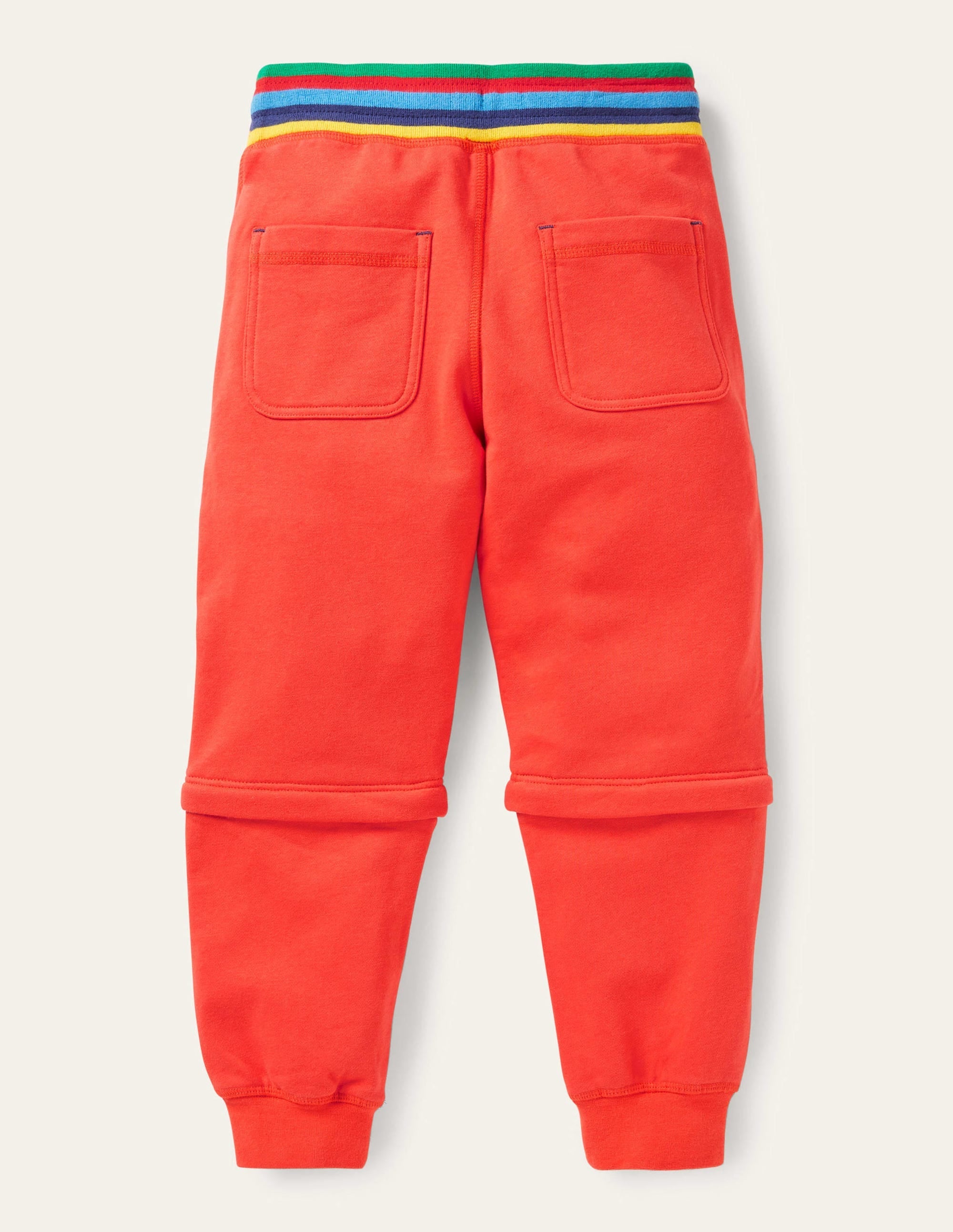 Zip-off Jersey Joggers-Rocket Red - Image 2
