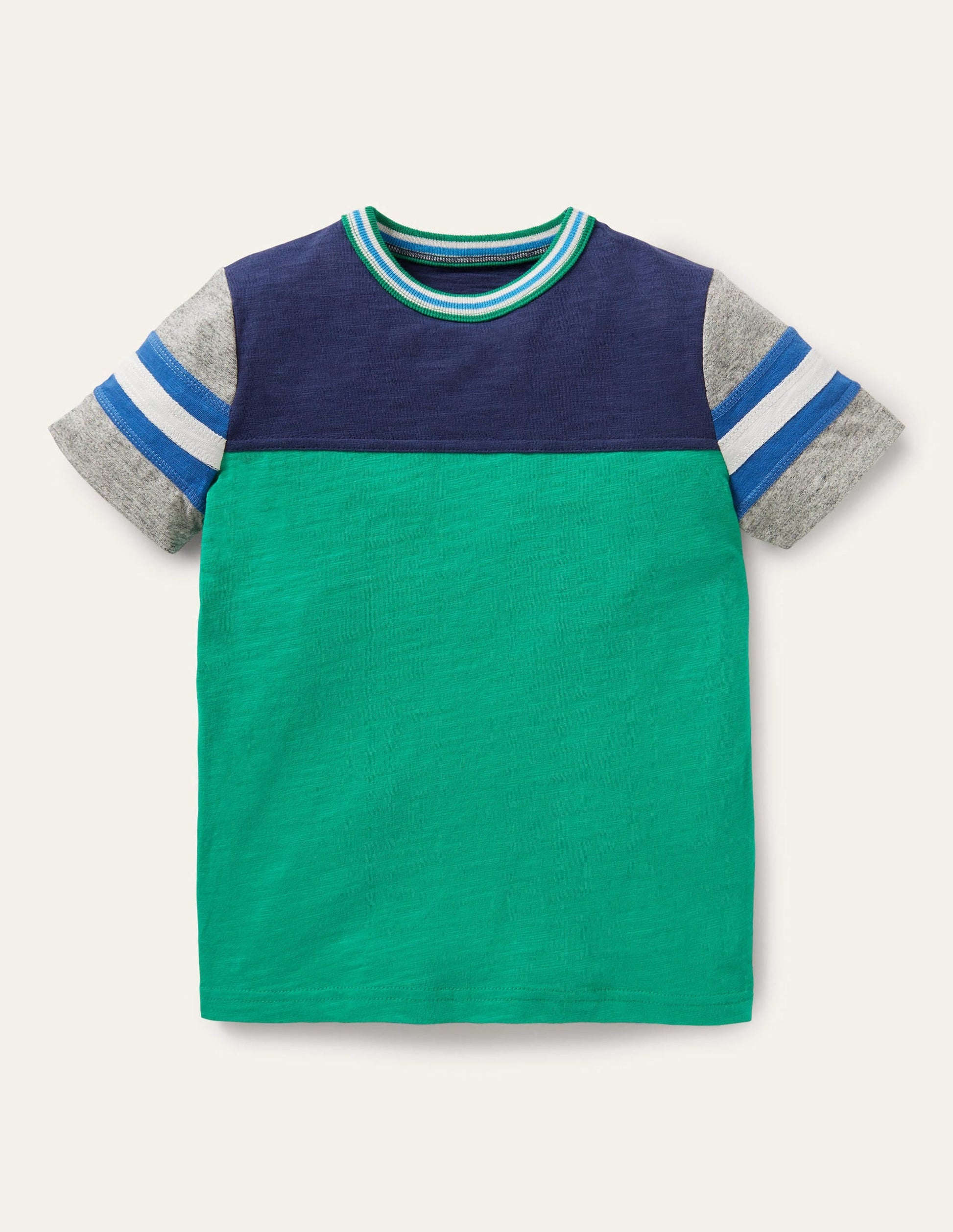 Sporty Colourblock T-shirt-Green Pepper-1