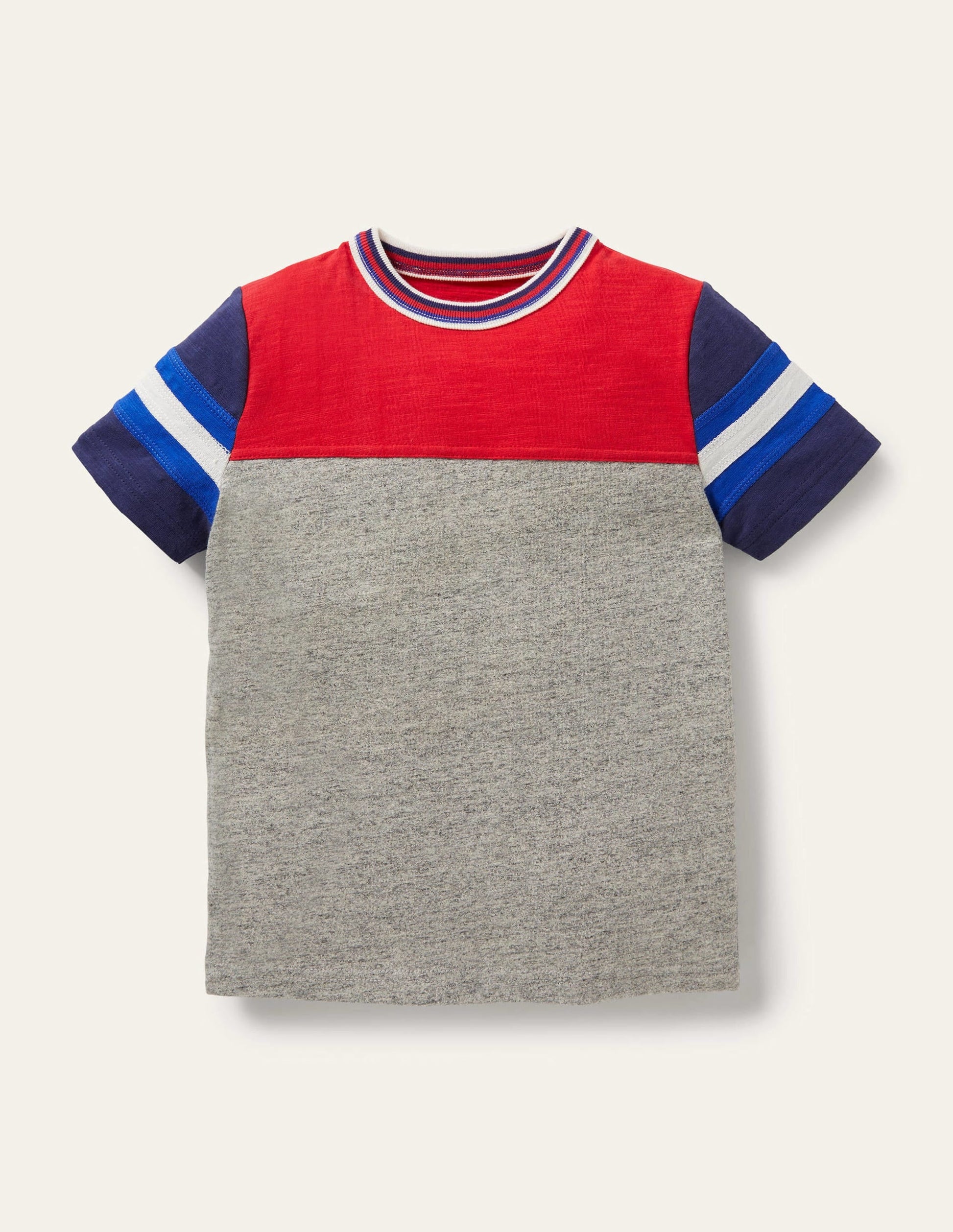 Sporty Colourblock T-shirt-Strawberry Tart Red-1