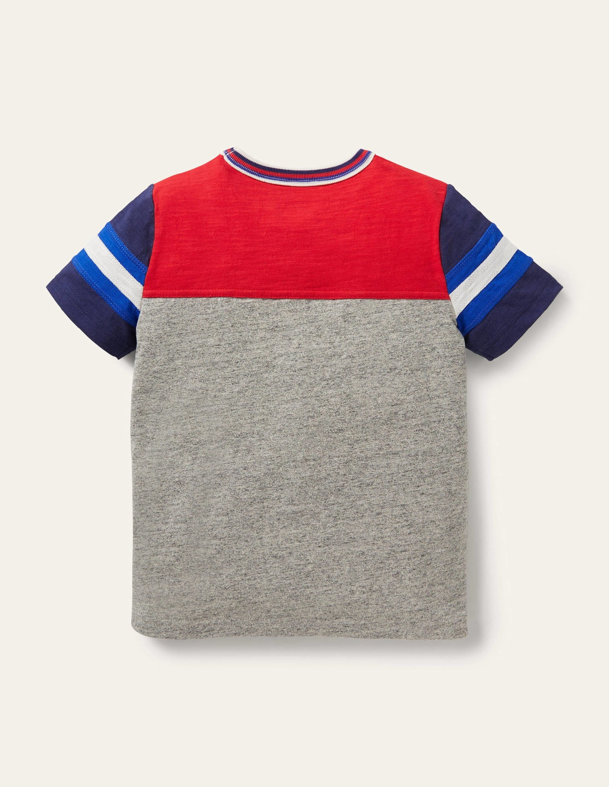 Sporty Colourblock T-shirt-Strawberry Tart Red-2