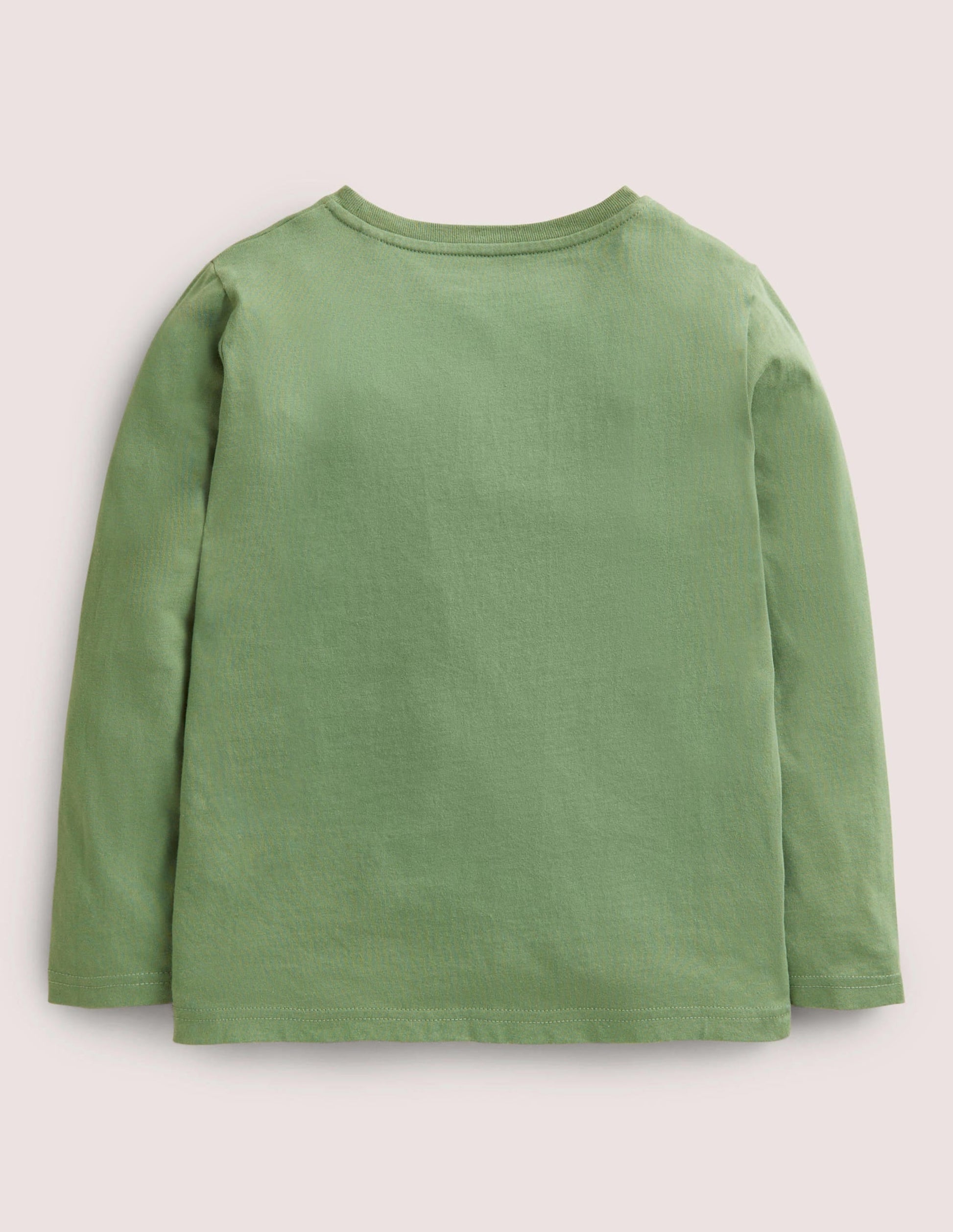 Big Appliqué T-shirt-Safari Green Dinosaurs-2