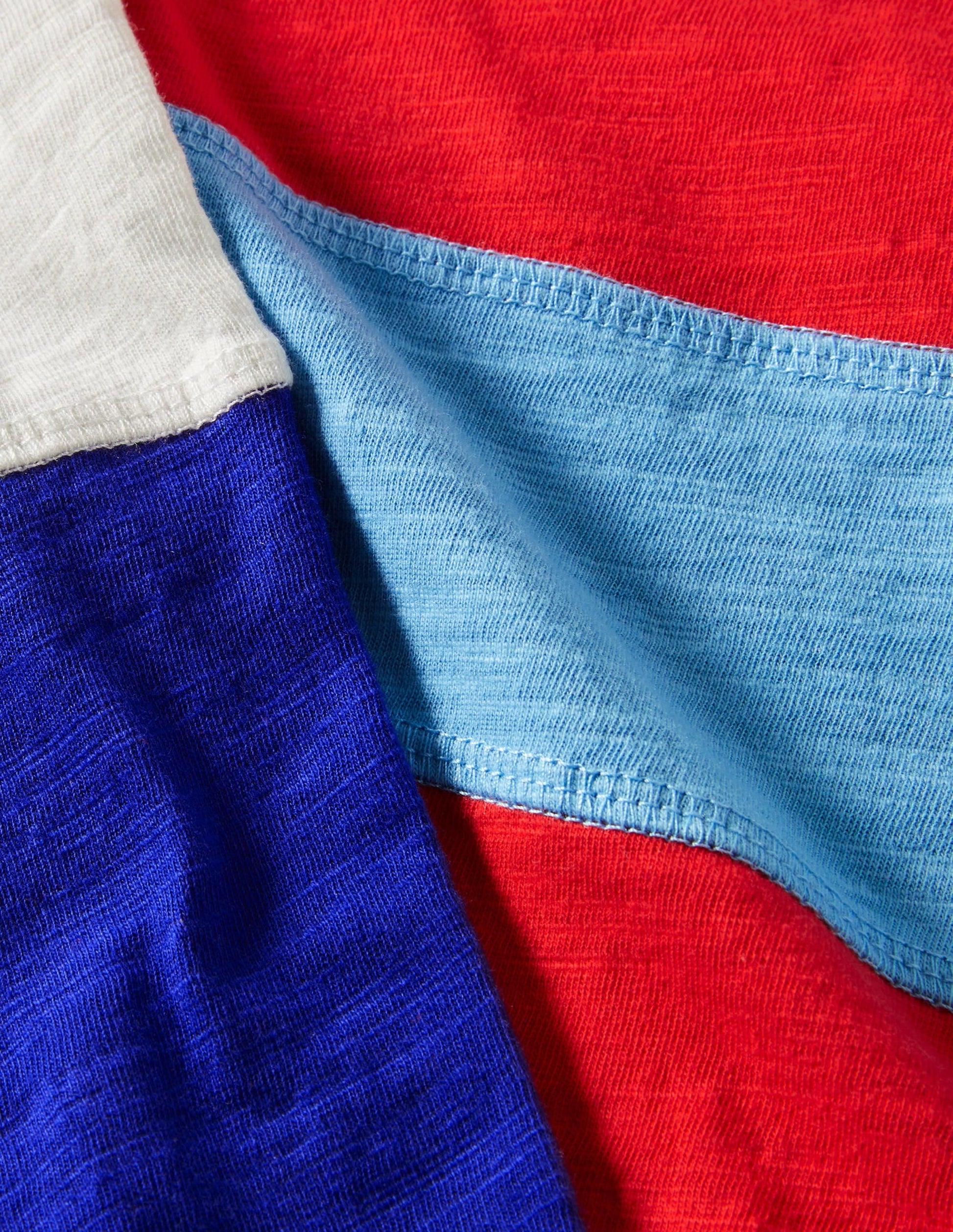 Sporty Long Sleeve T-shirt-Red Colourblock-3