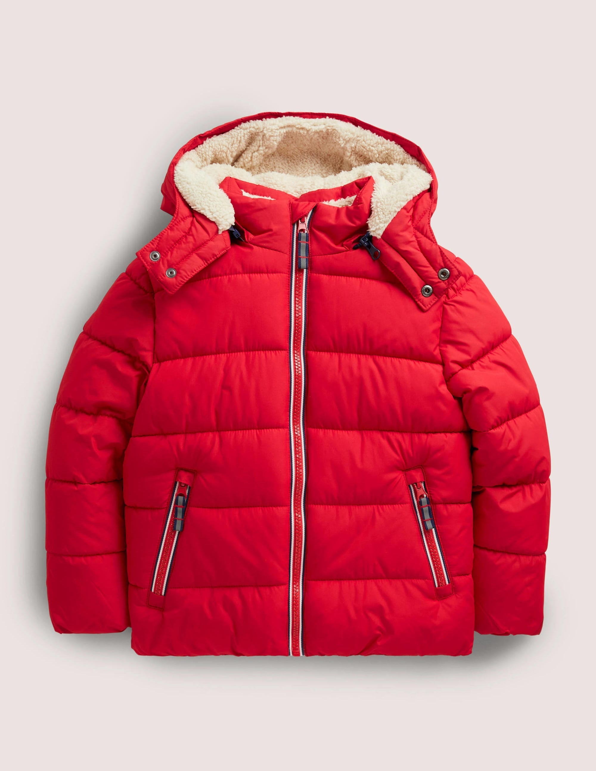 Shower-Resistant Padded Jacket-Rockabilly Red - Image 1