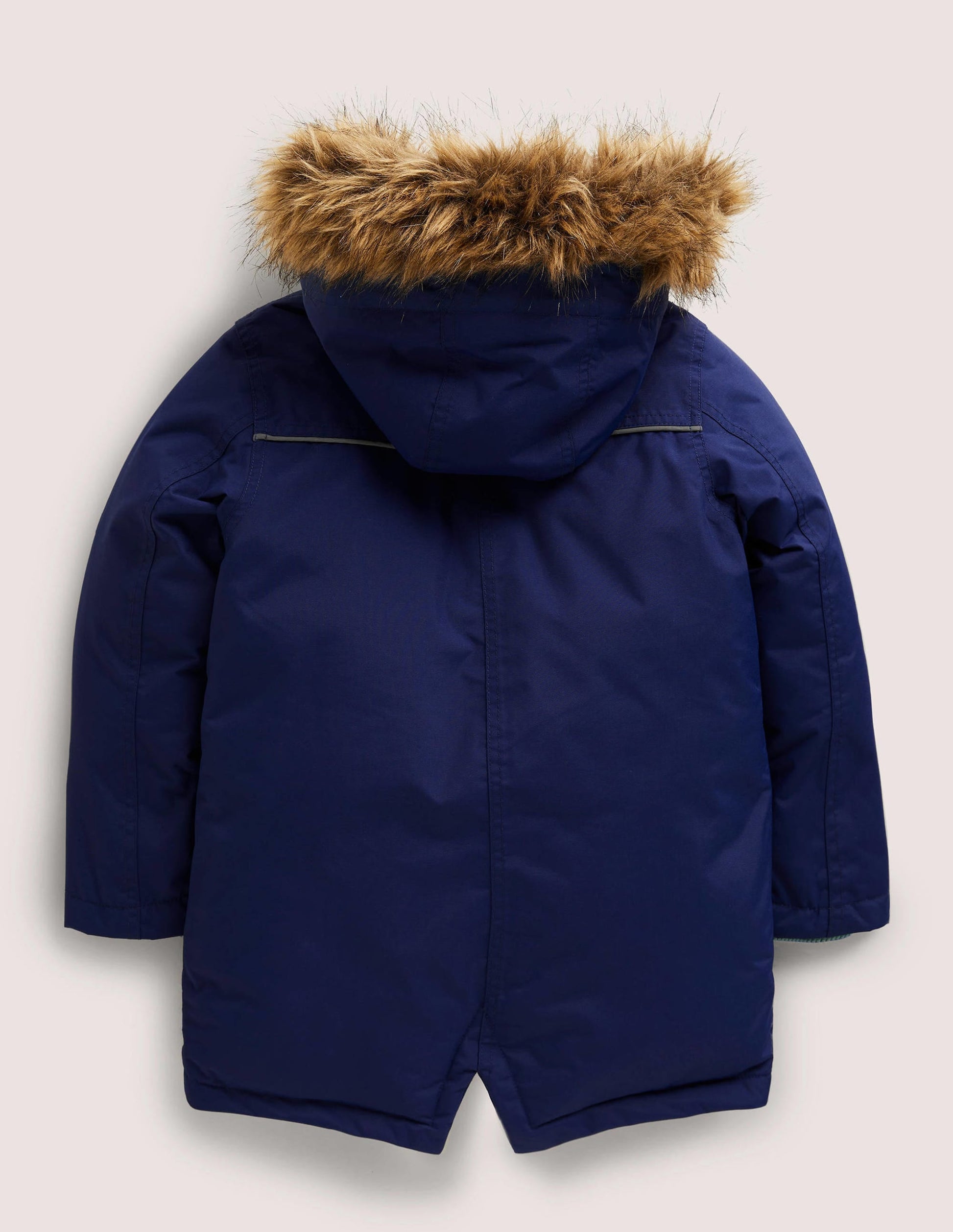 Navy Hooded Waterproof Parka-College Navy-2