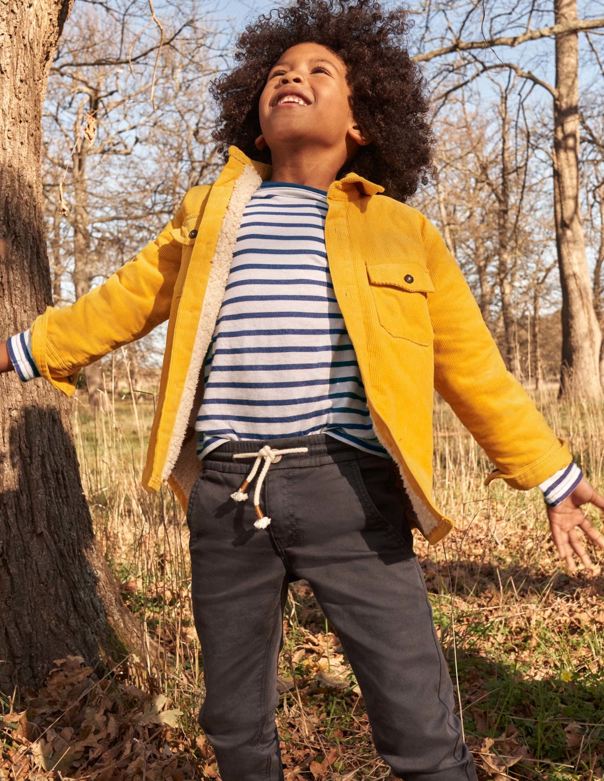 Sherpa-Lined Shacket-Honeycomb Yellow Cord-5
