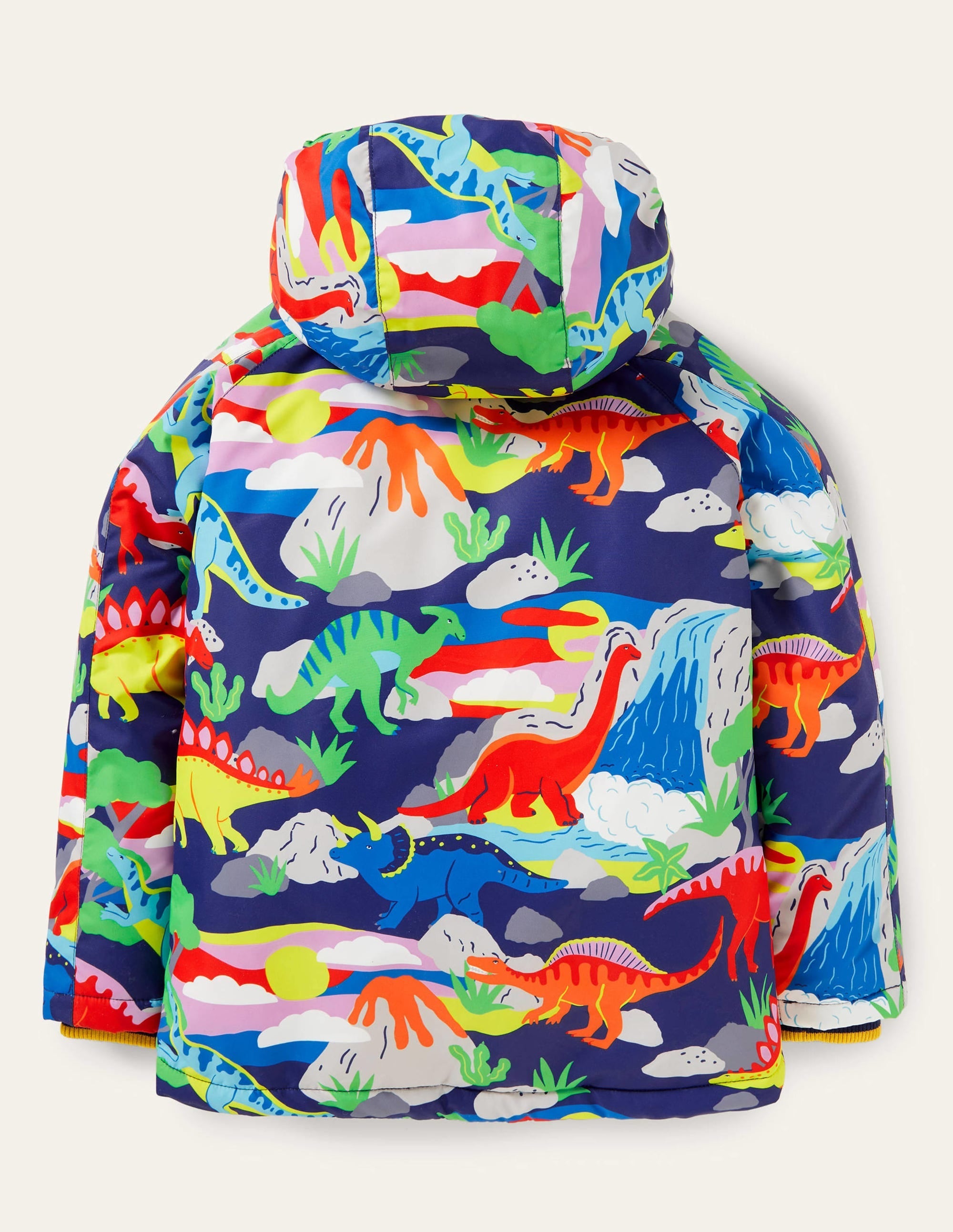 Cosy Sherpa-lined Anorak-Starboard Blue Multi Dino - Image 2