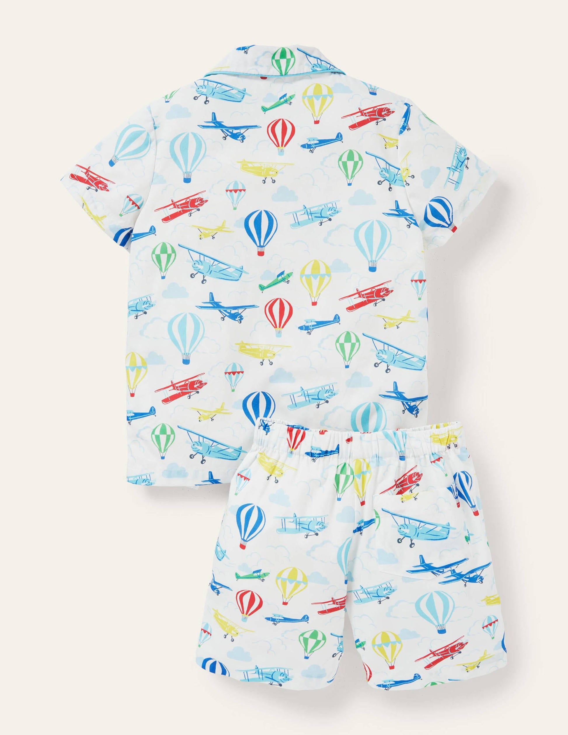 Nostalgic Short Pyjama Set-Rainbow Air Vehicles-2