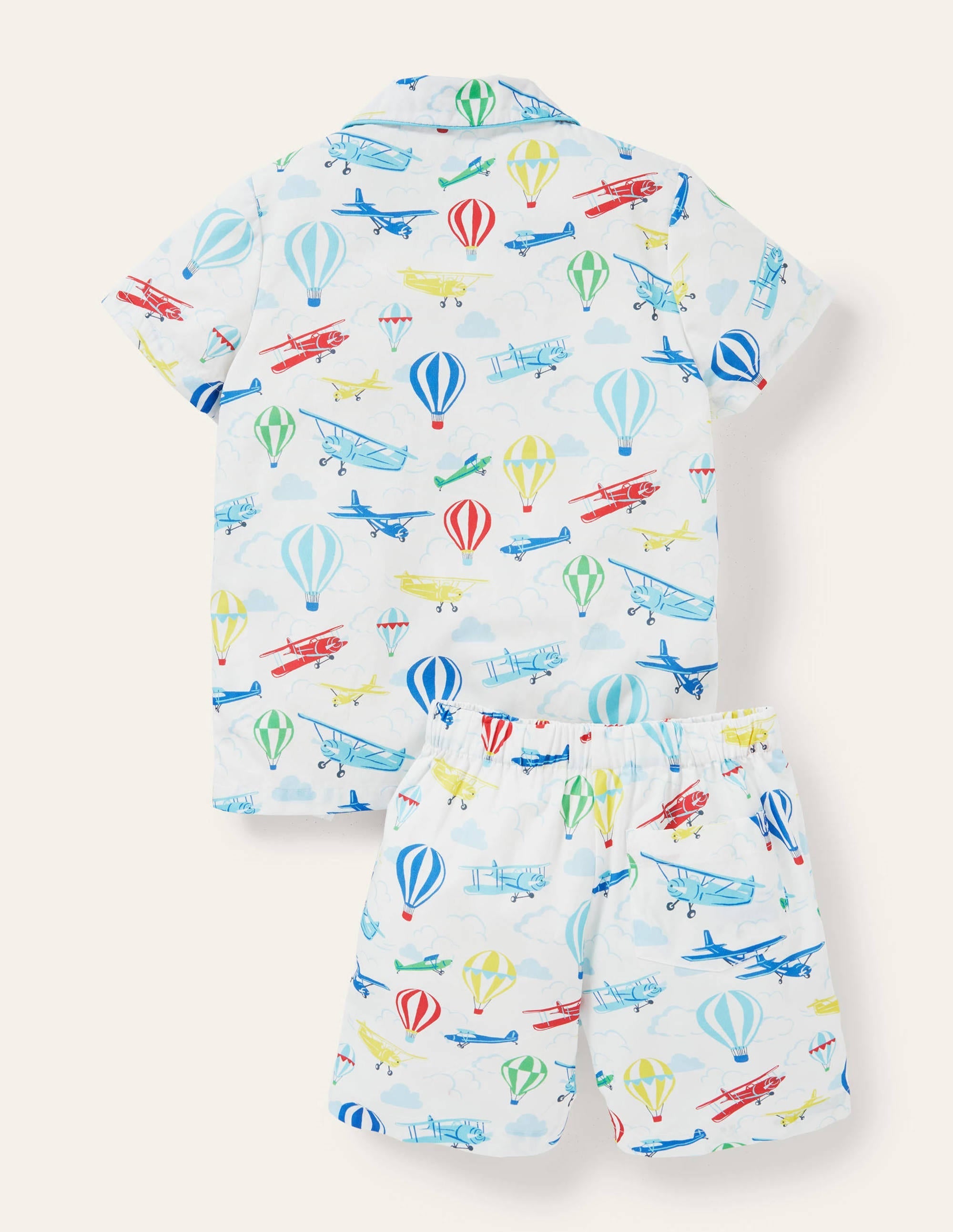 Nostalgic Short Pyjama Set-Rainbow Air Vehicles - Image 2