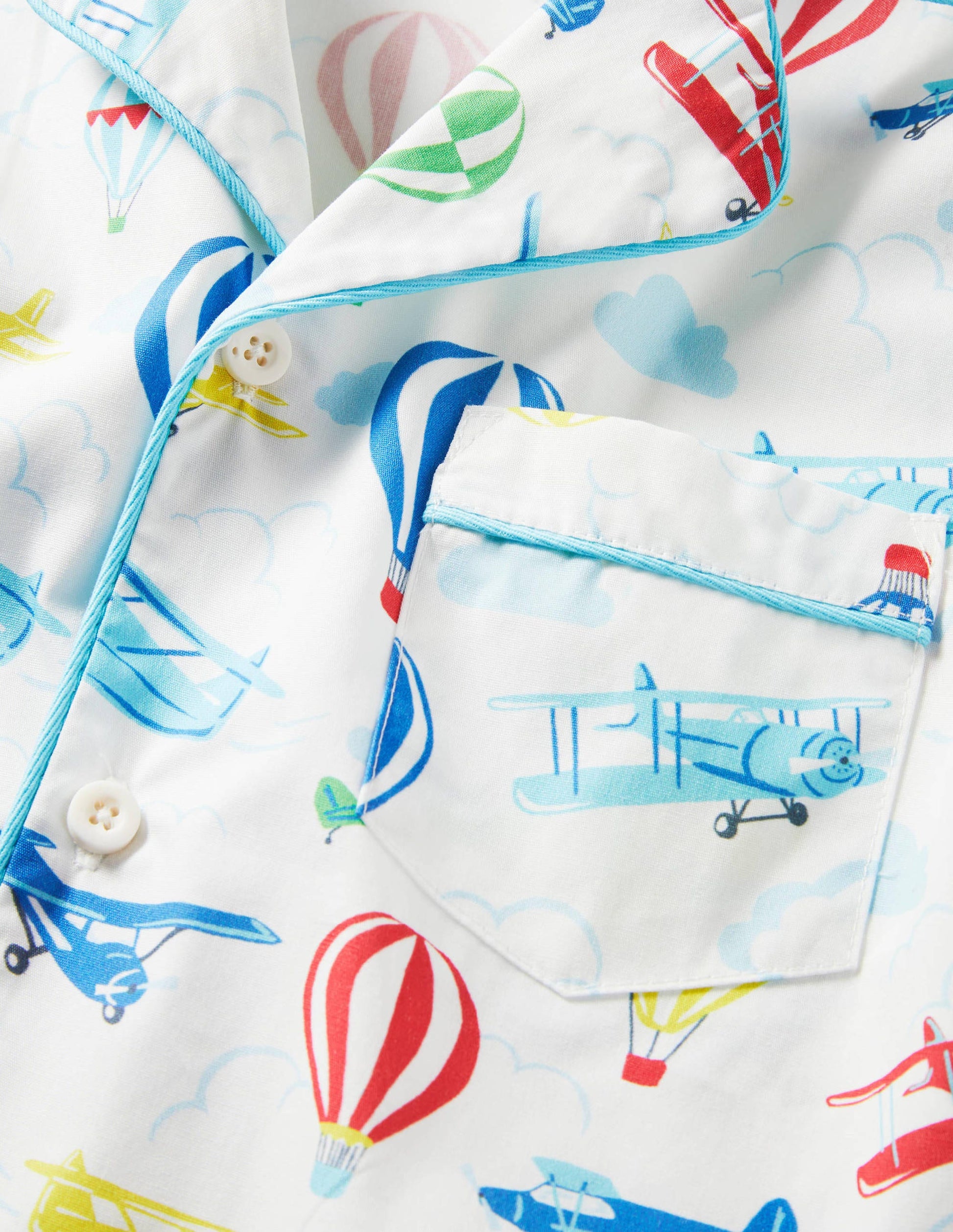 Nostalgic Short Pyjama Set-Rainbow Air Vehicles-3