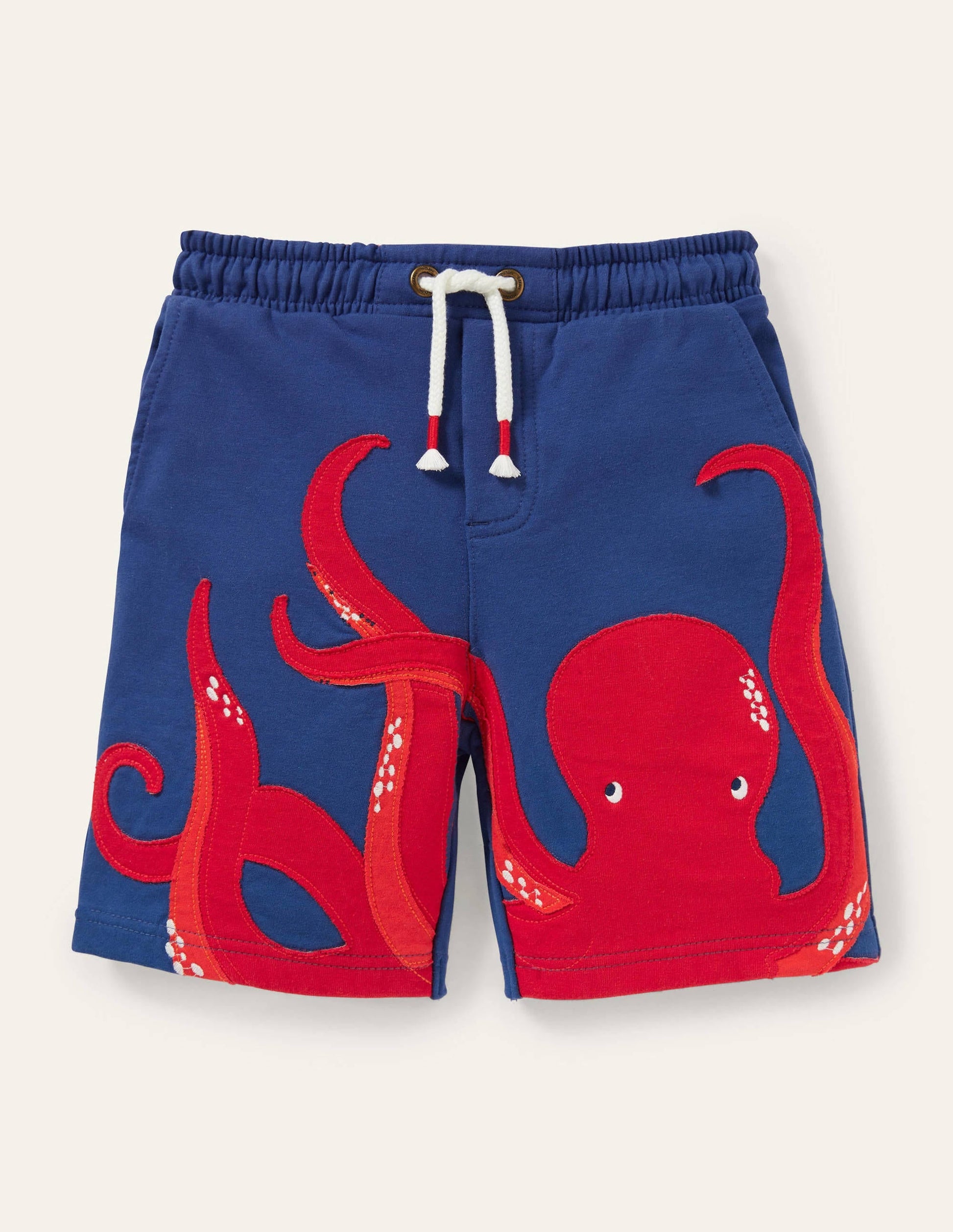 Appliqué Sweatshorts-Starboard Blue Octopus-1