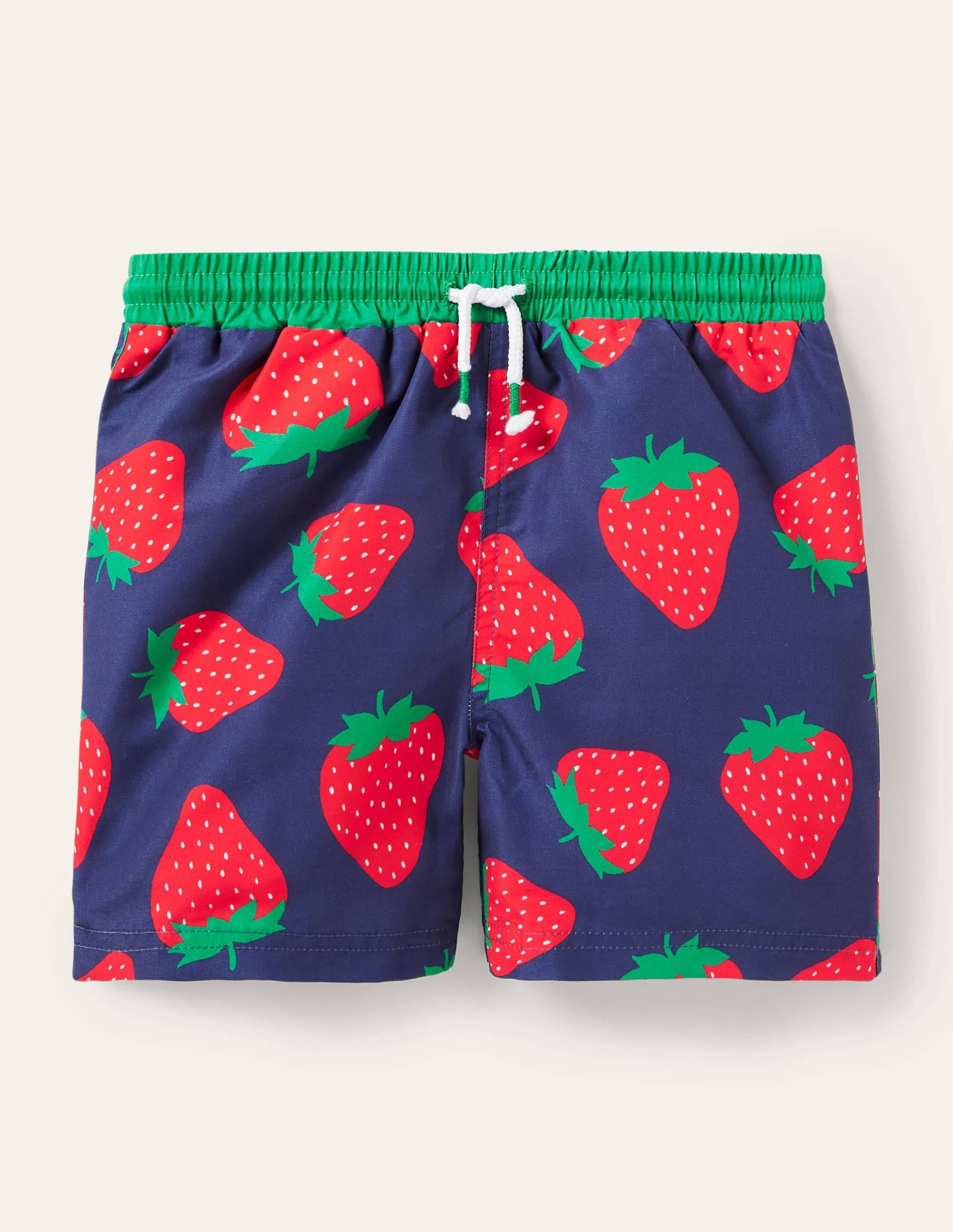 Swim Shorts-College Navy Strawberry-1