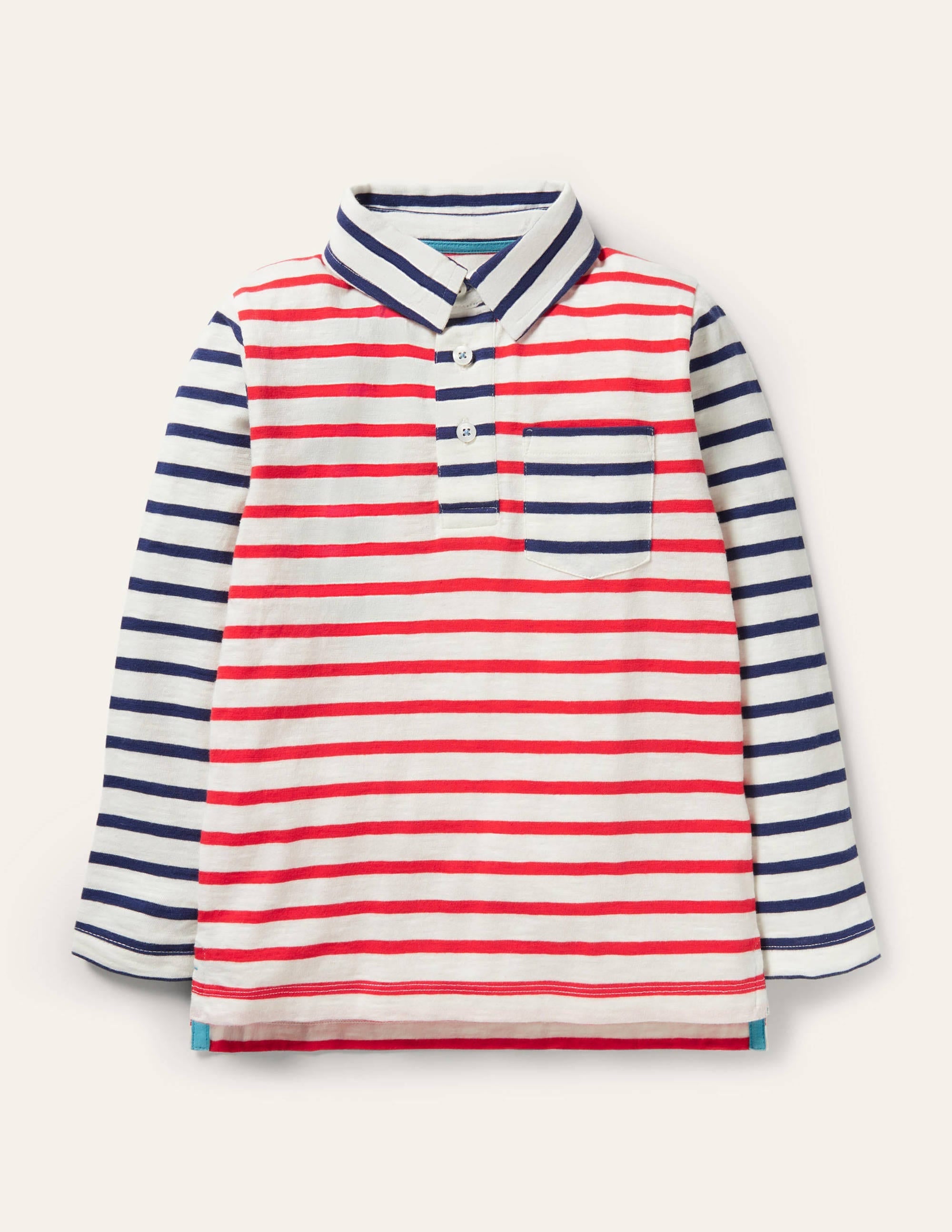 Supersoft Jersey Polo-Starboard Blue/Strawberry Red - Image 1