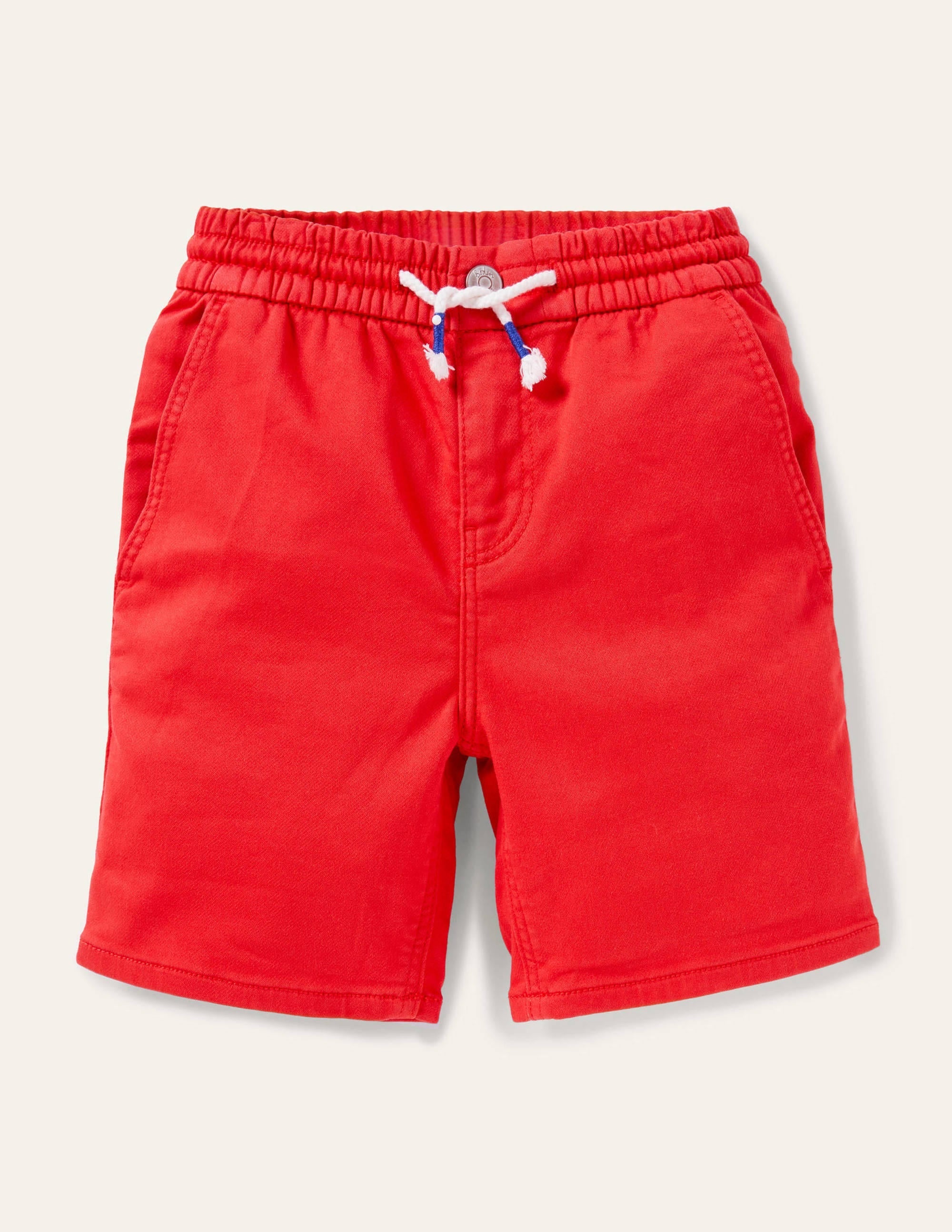 Jersey Denim Shorts-Strawberry Tart Red - Image 1