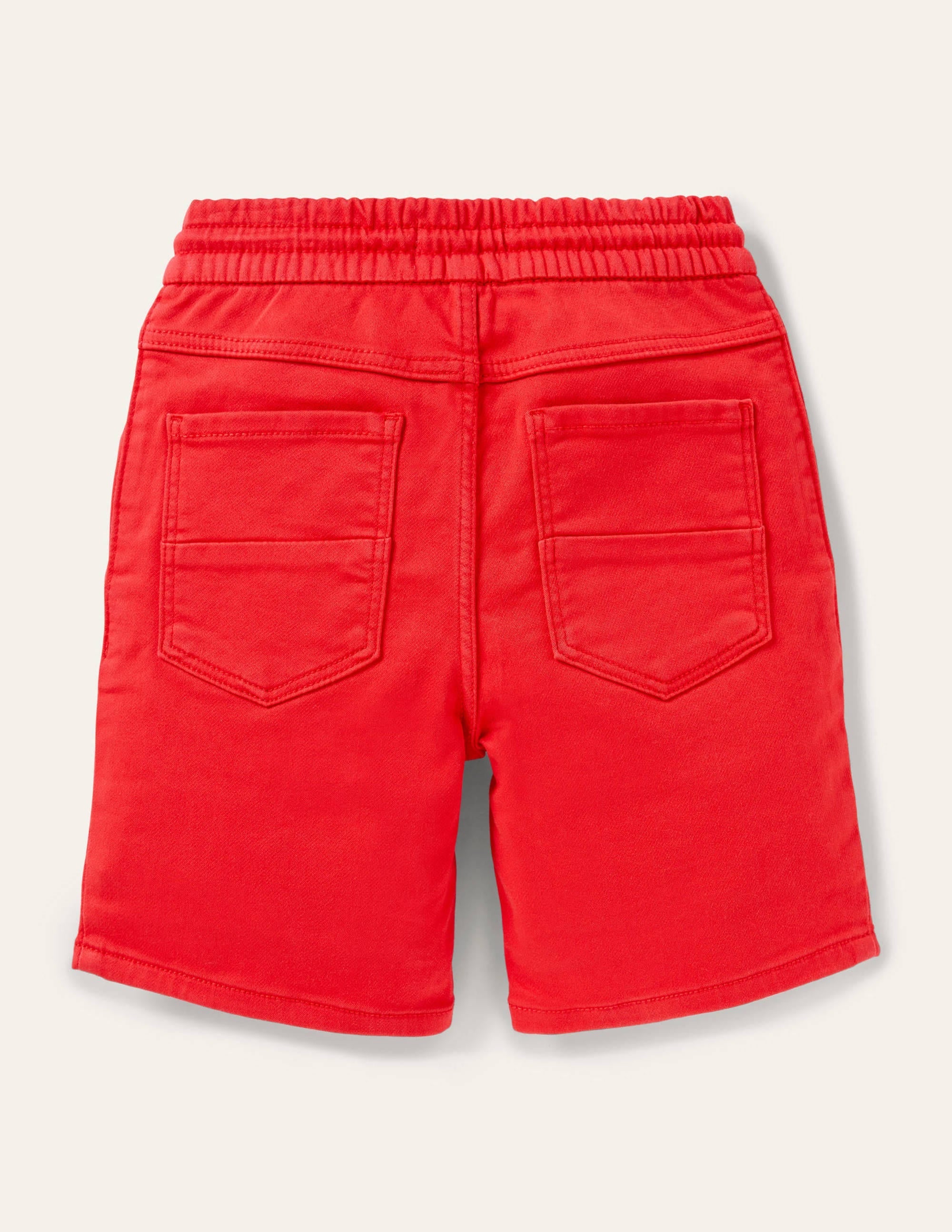 Jersey Denim Shorts-Strawberry Tart Red - Image 2