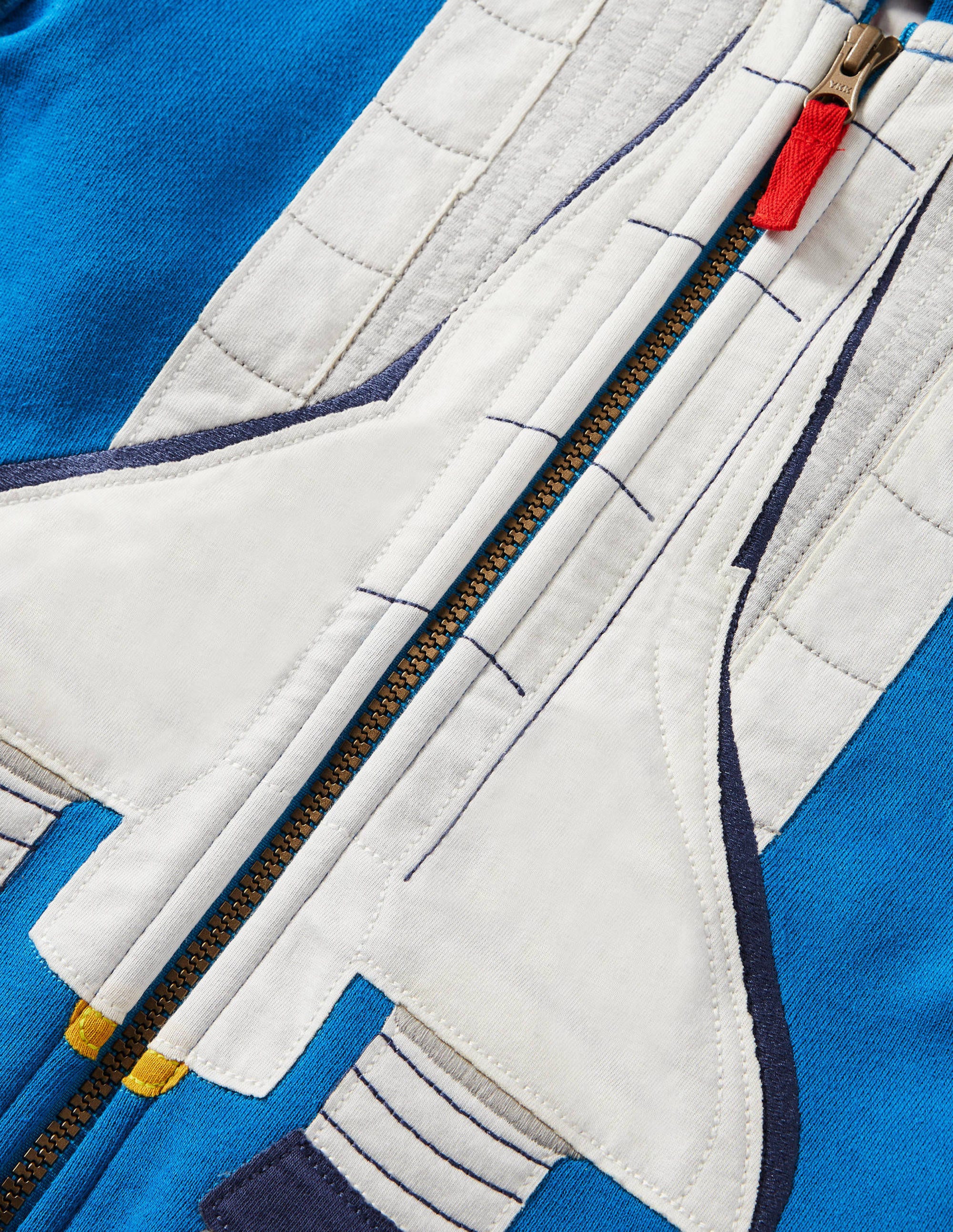 Fun Zip-up Hoodie-Bright Marina Blue Space - Image 3