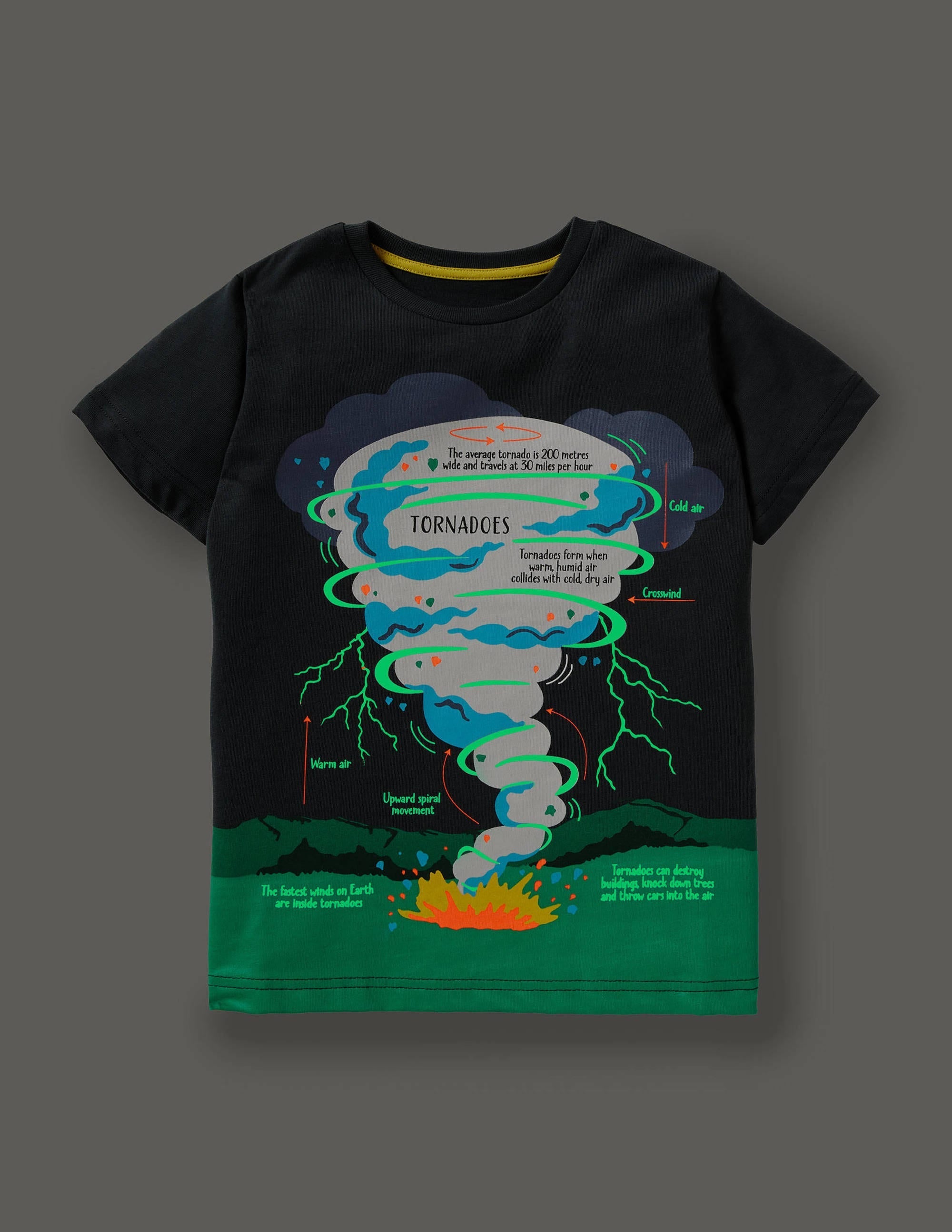 Glowing Educational T-shirt-Smoke Grey Tornado - Image 4