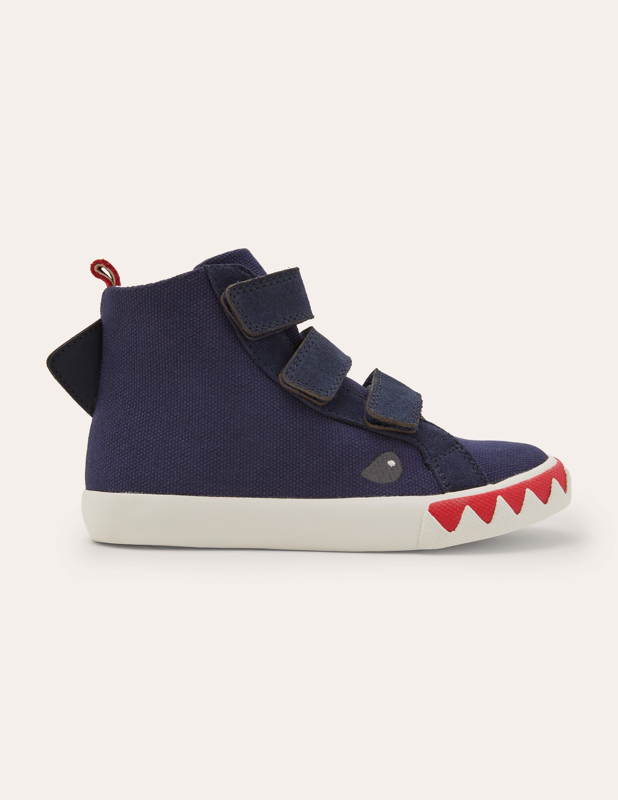 Navy Shark High Top Trainers-College Navy - Image 2