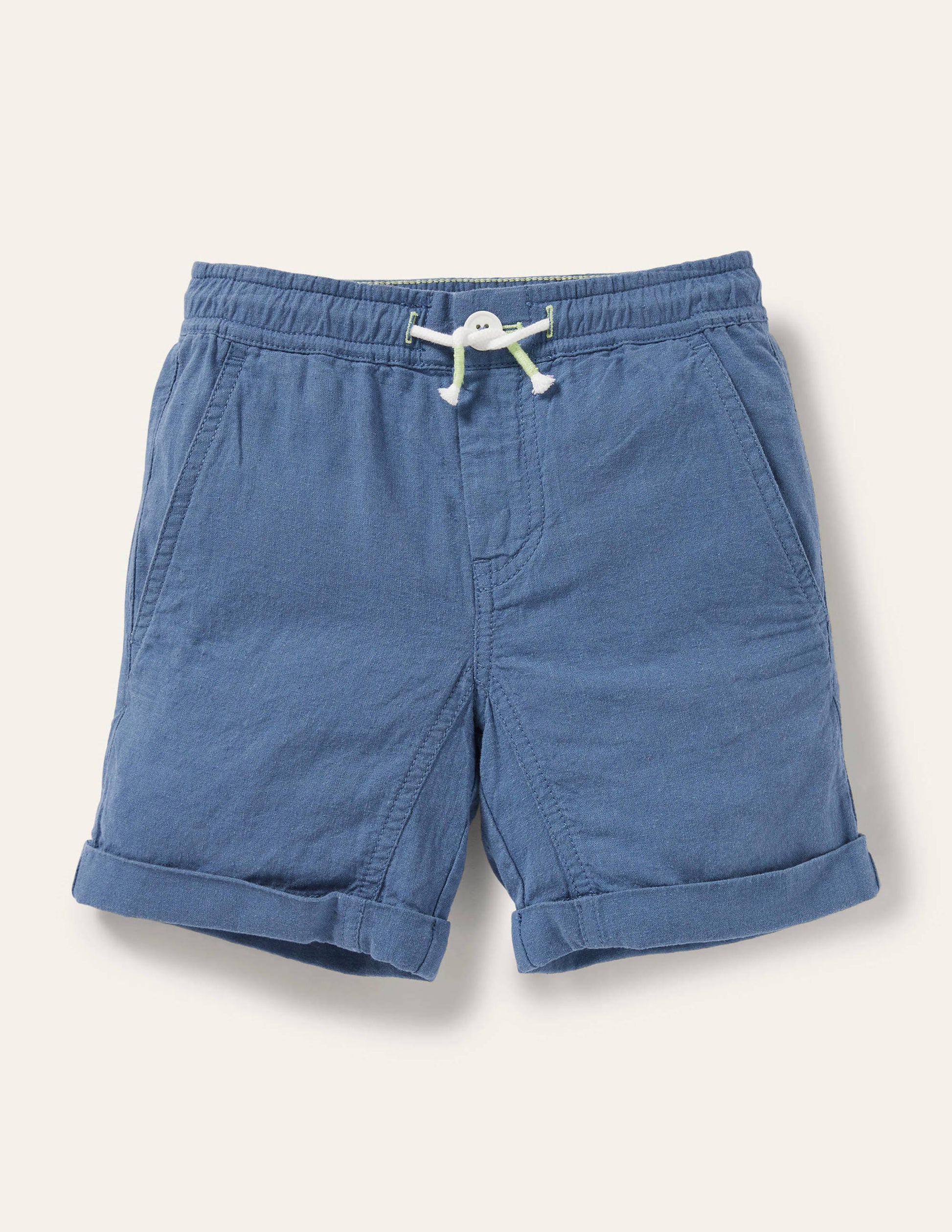Smart Roll-Up Shorts-Chambray-1