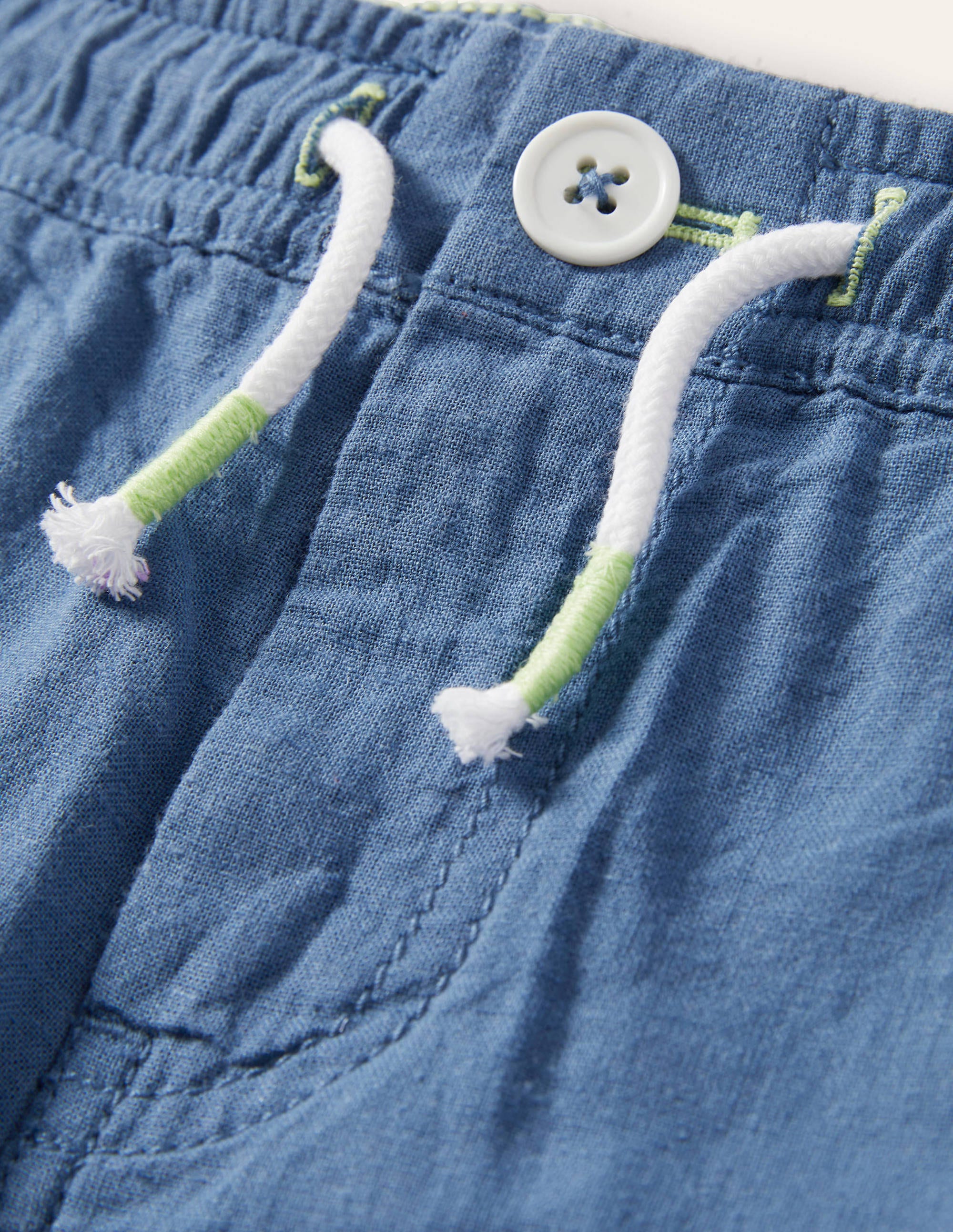 Smart Roll-Up Shorts-Chambray - Image 3
