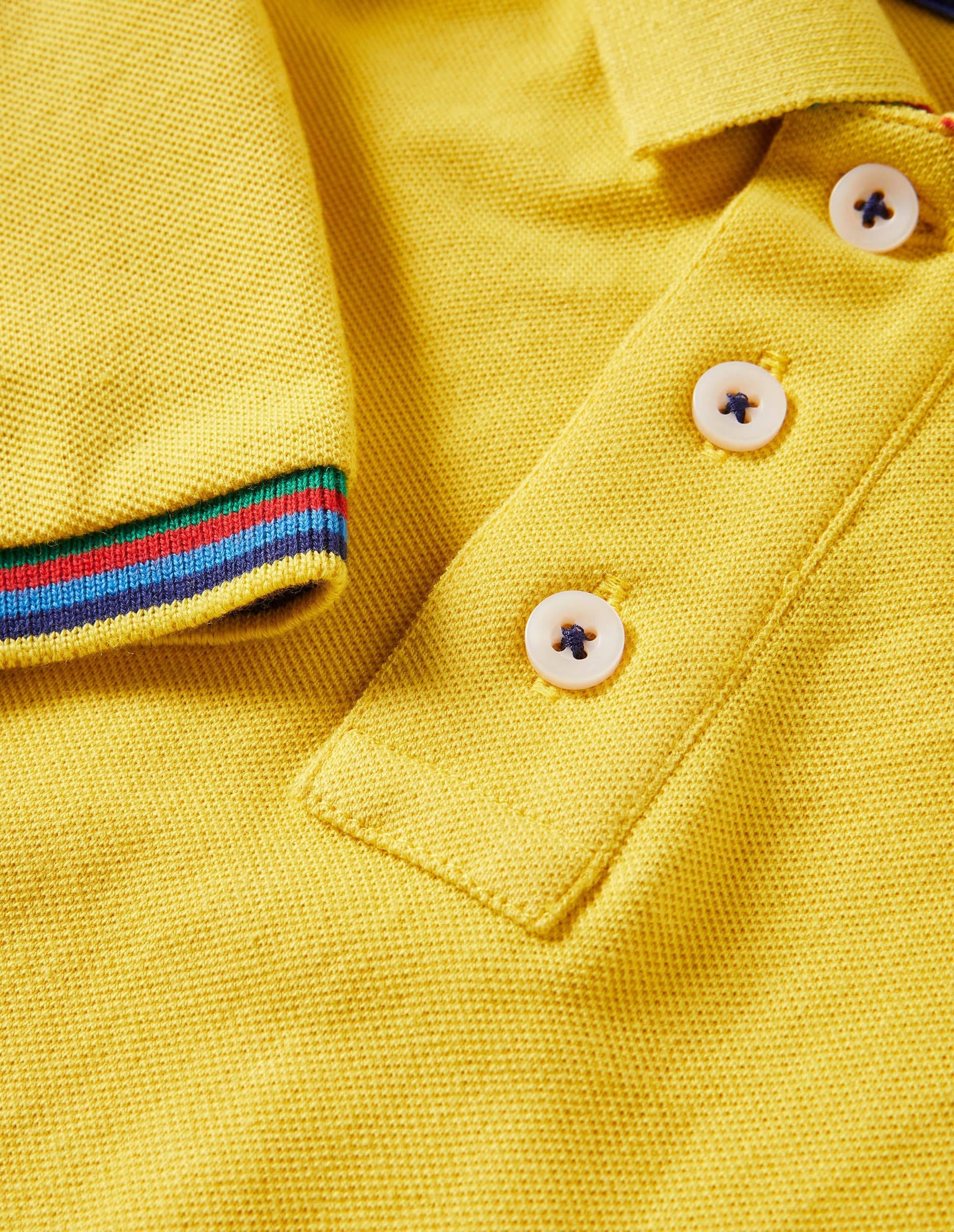 Piqué Polo Shirt-Daffodil Yellow-3