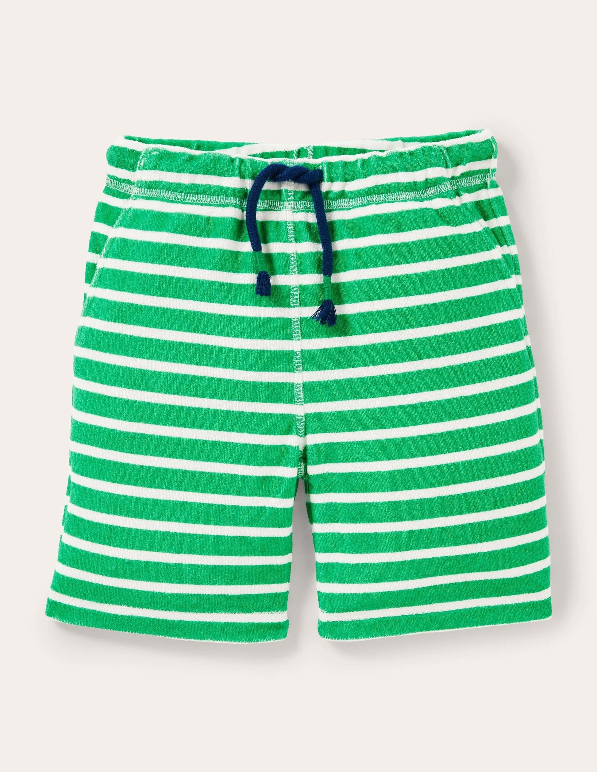 Towelling Sweatshorts-Green Pepper/Ivory-1