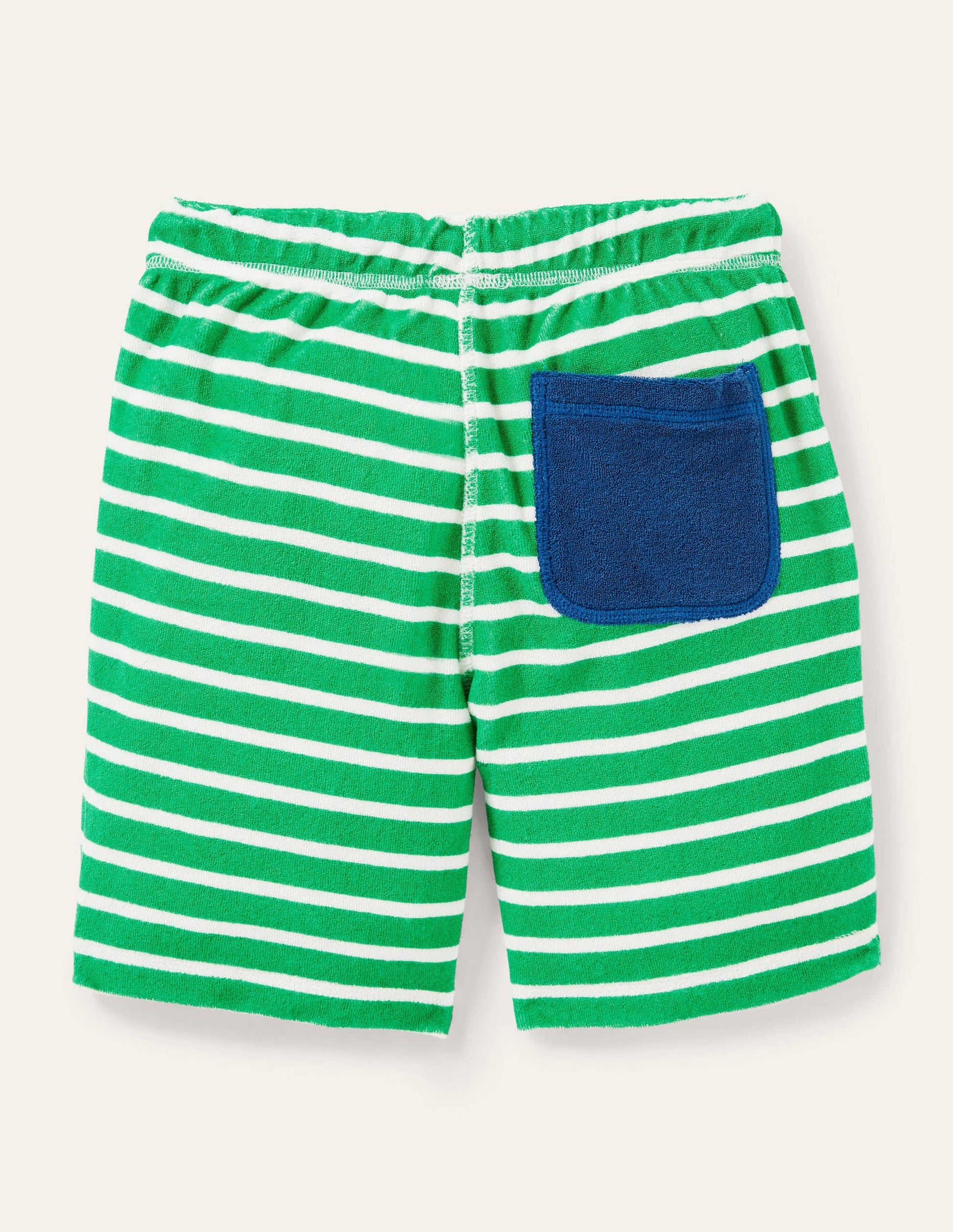 Towelling Sweatshorts-Green Pepper/Ivory-2