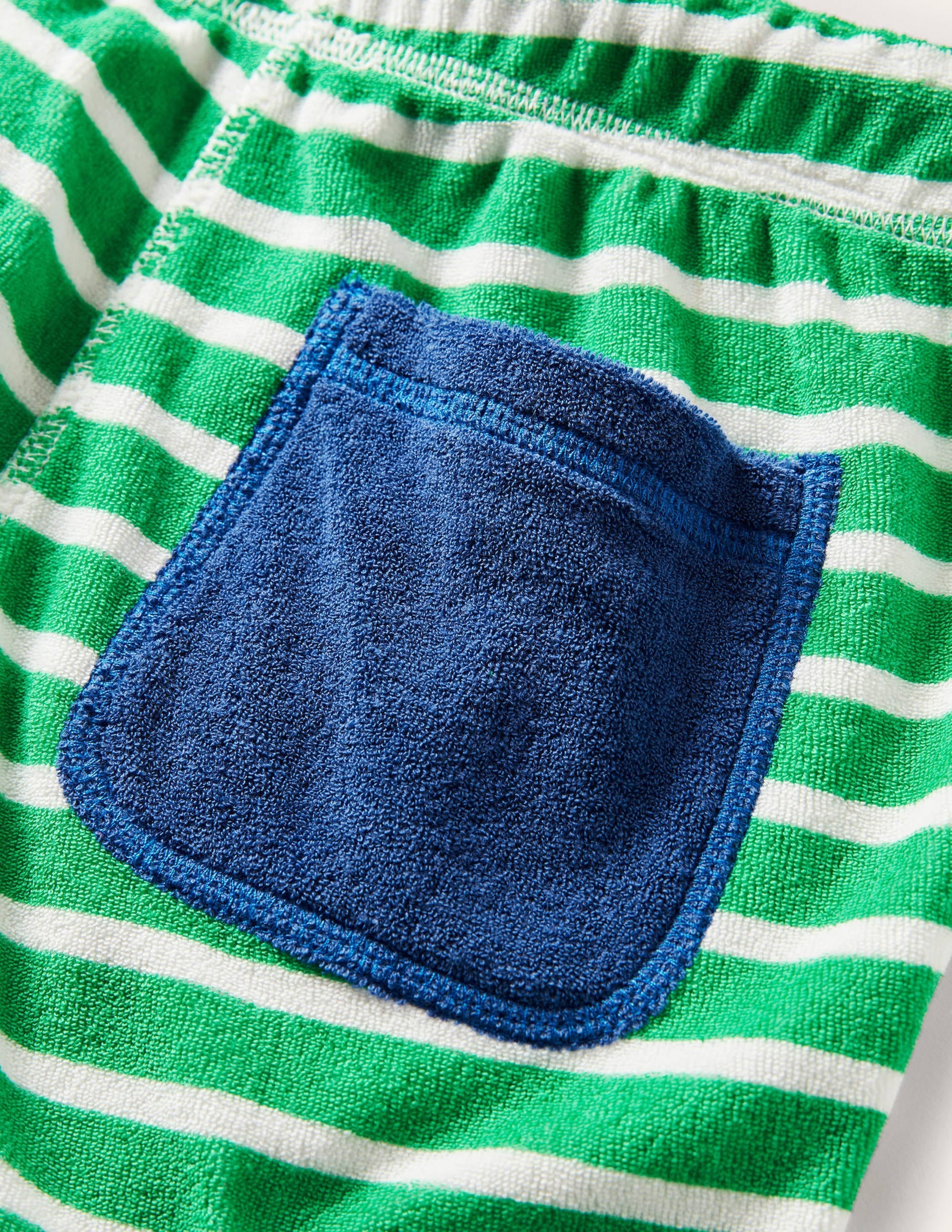 Towelling Sweatshorts-Green Pepper/Ivory - Image 3