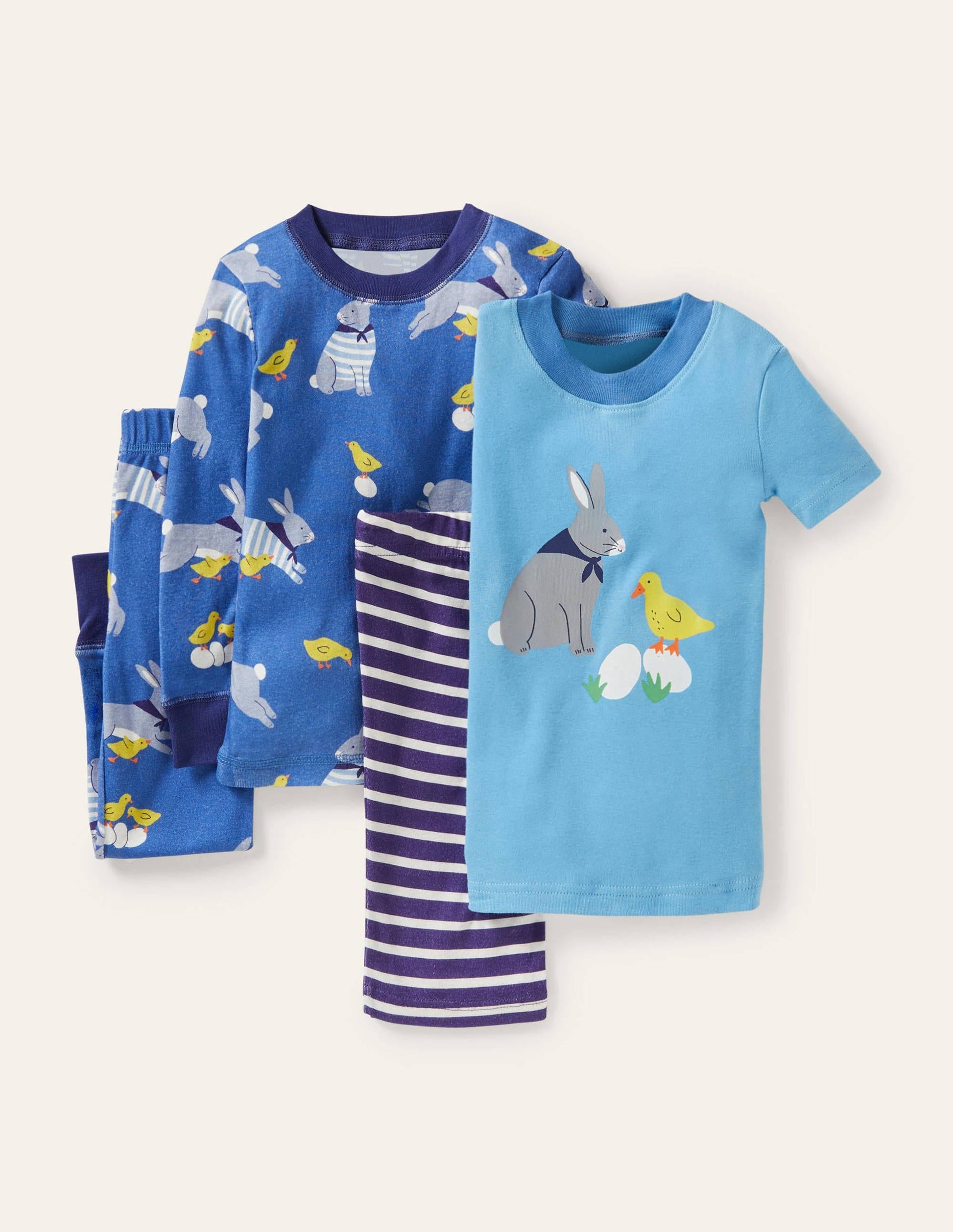 Easter Twin Pack Pyjamas-Bright Marina Easter Bunny-1