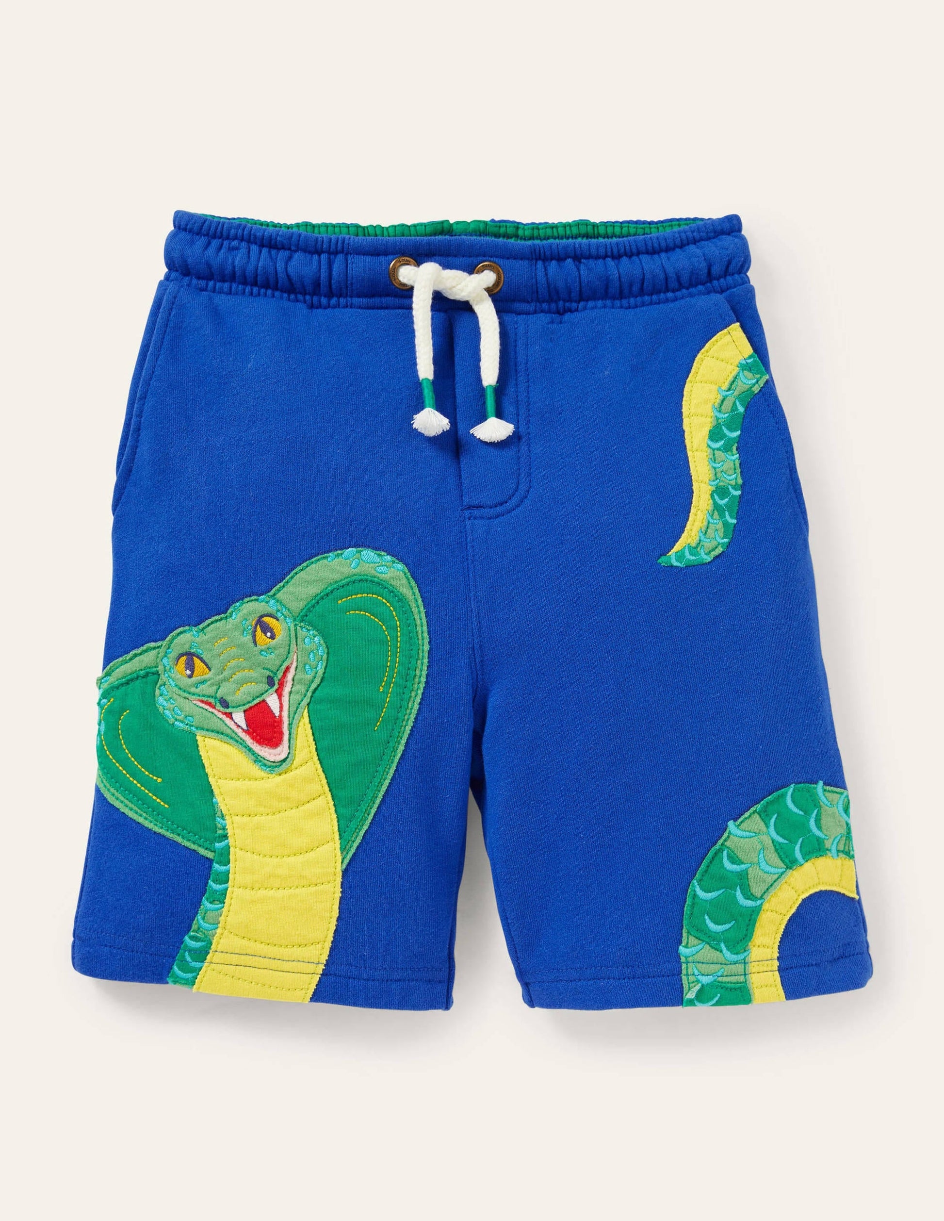 Appliqué Sweatshorts-Bright Marina Snake-1