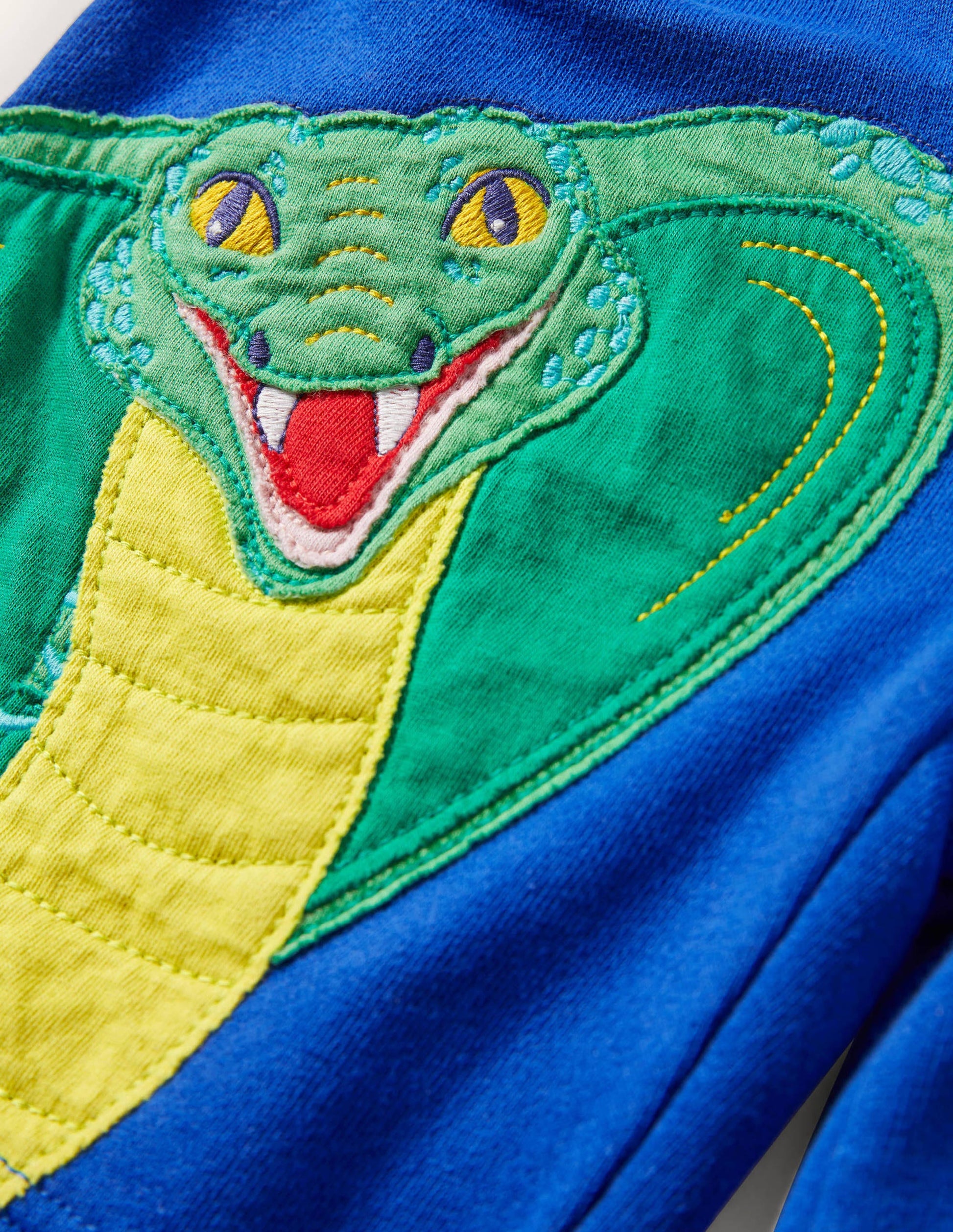 Appliqué Sweatshorts-Bright Marina Snake-3
