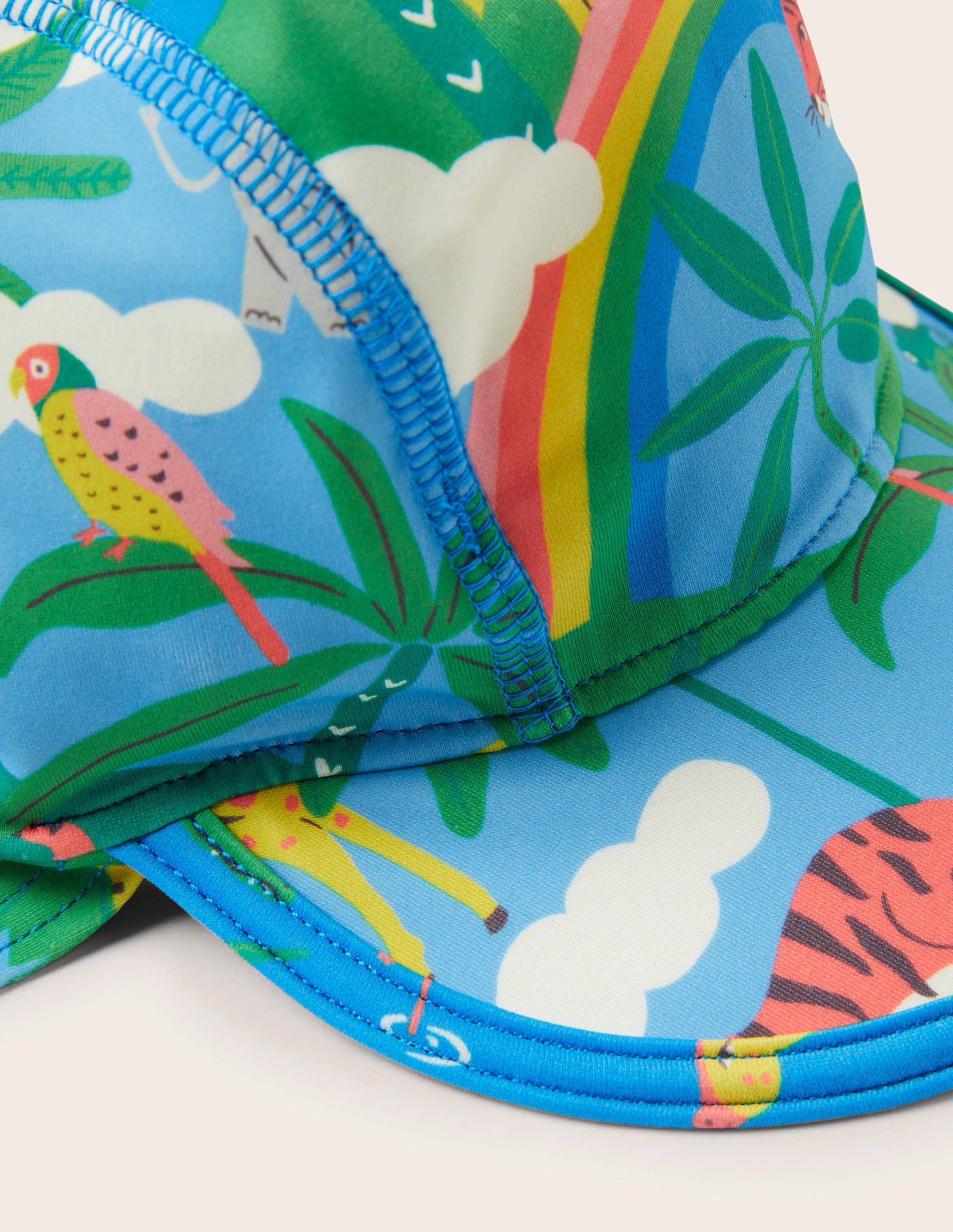 Sun-safe Swim Hat-Georgian Blue Rainbow Jungle - Image 2