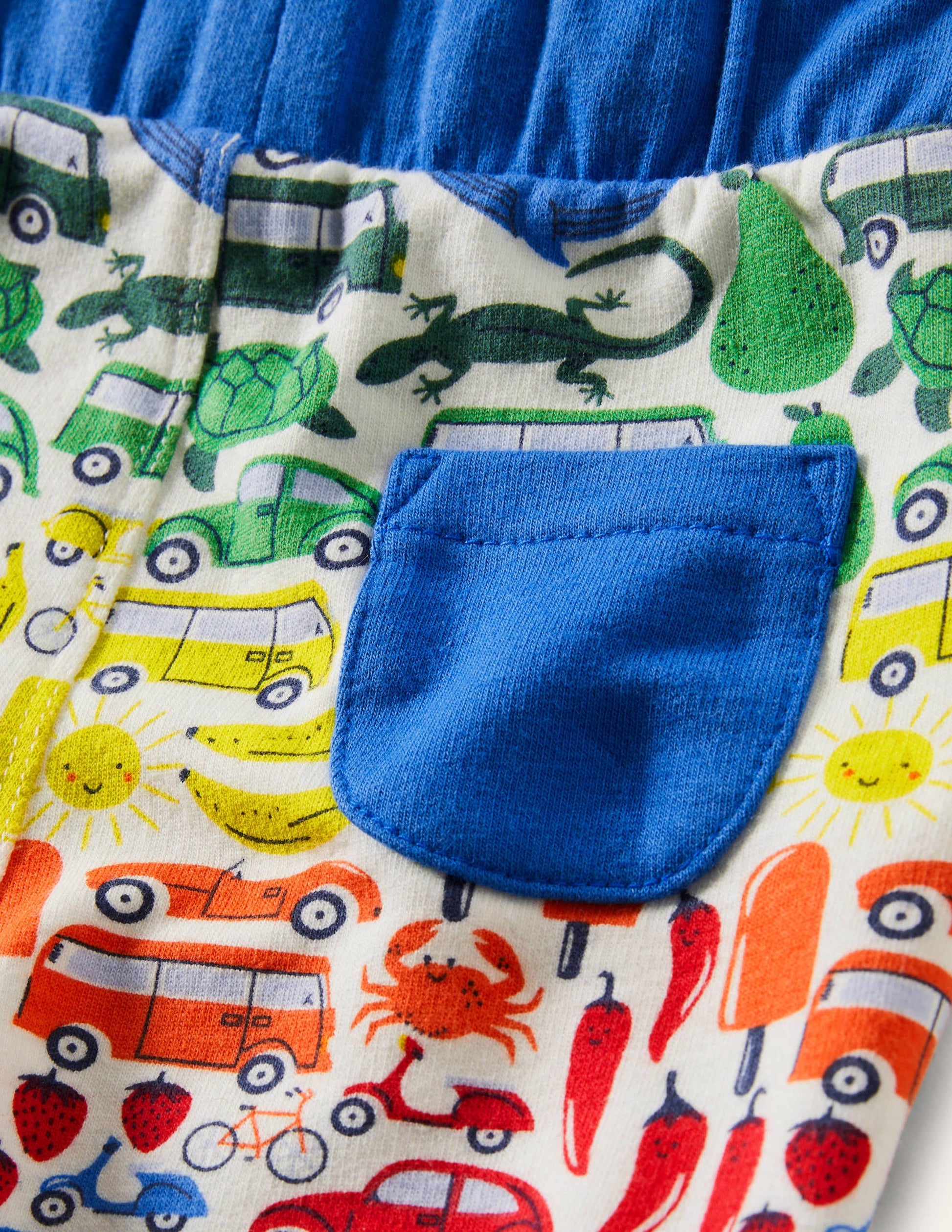 Jersey Shorts-Ivory Rainbow Road Trip-3