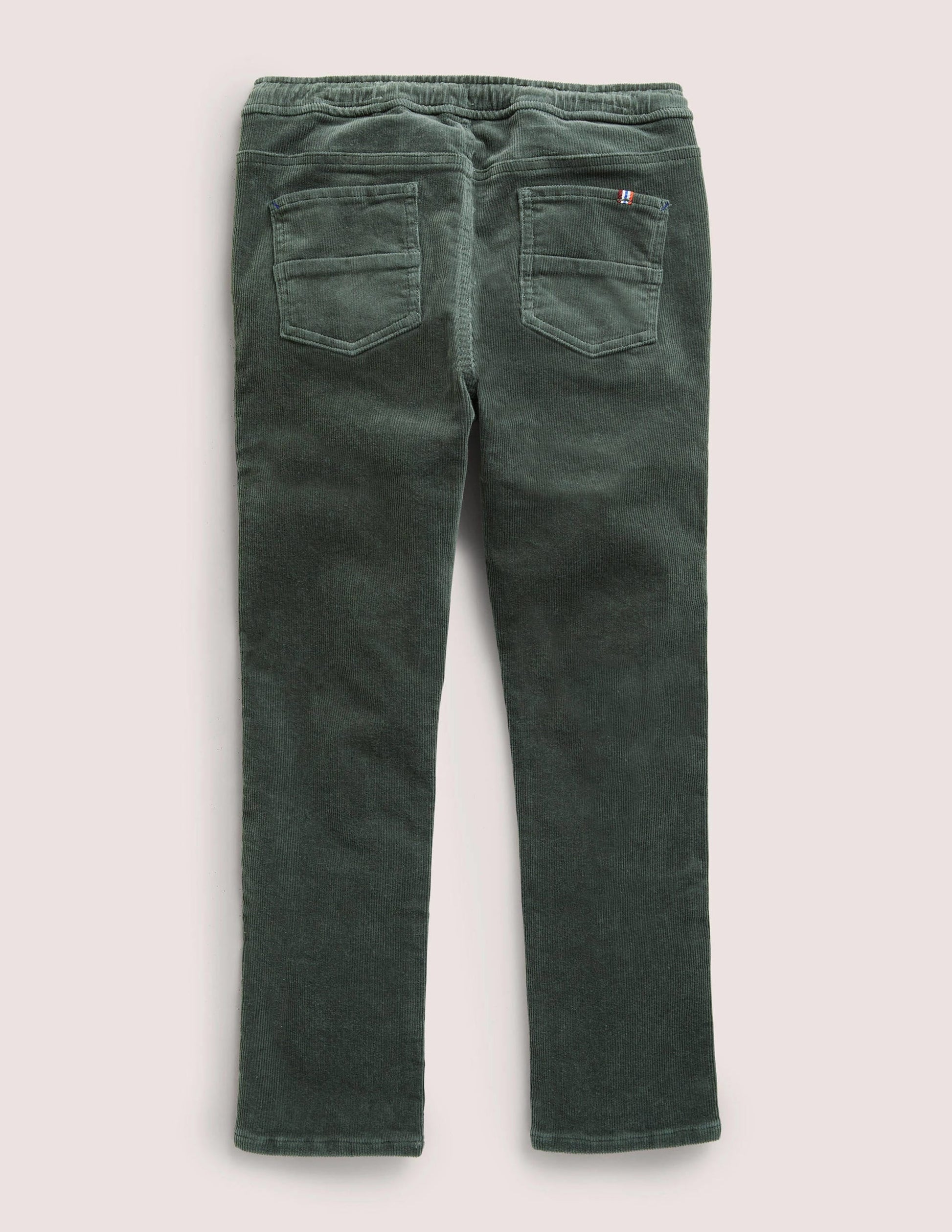 Relaxed Slim Pull-on Trousers-Pottery Green Cord-2