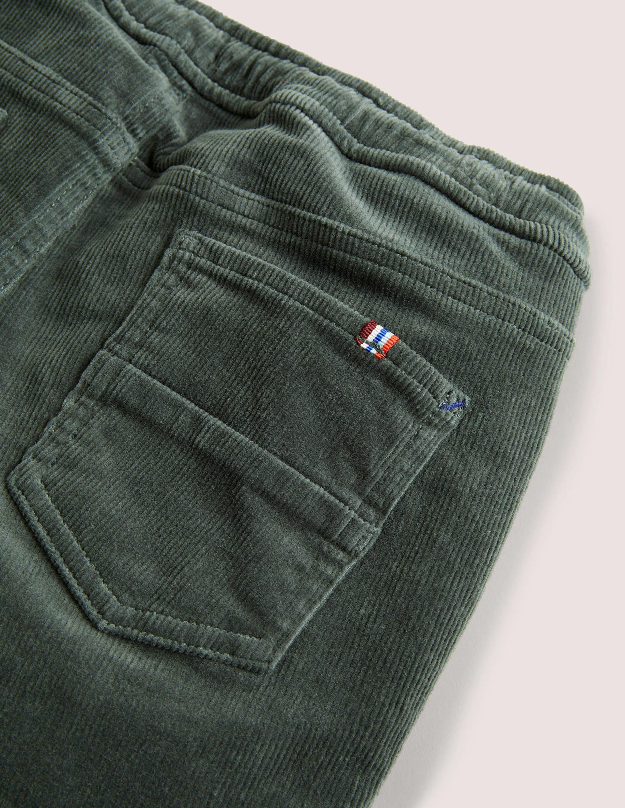 Relaxed Slim Pull-on Trousers-Pottery Green Cord - Image 3