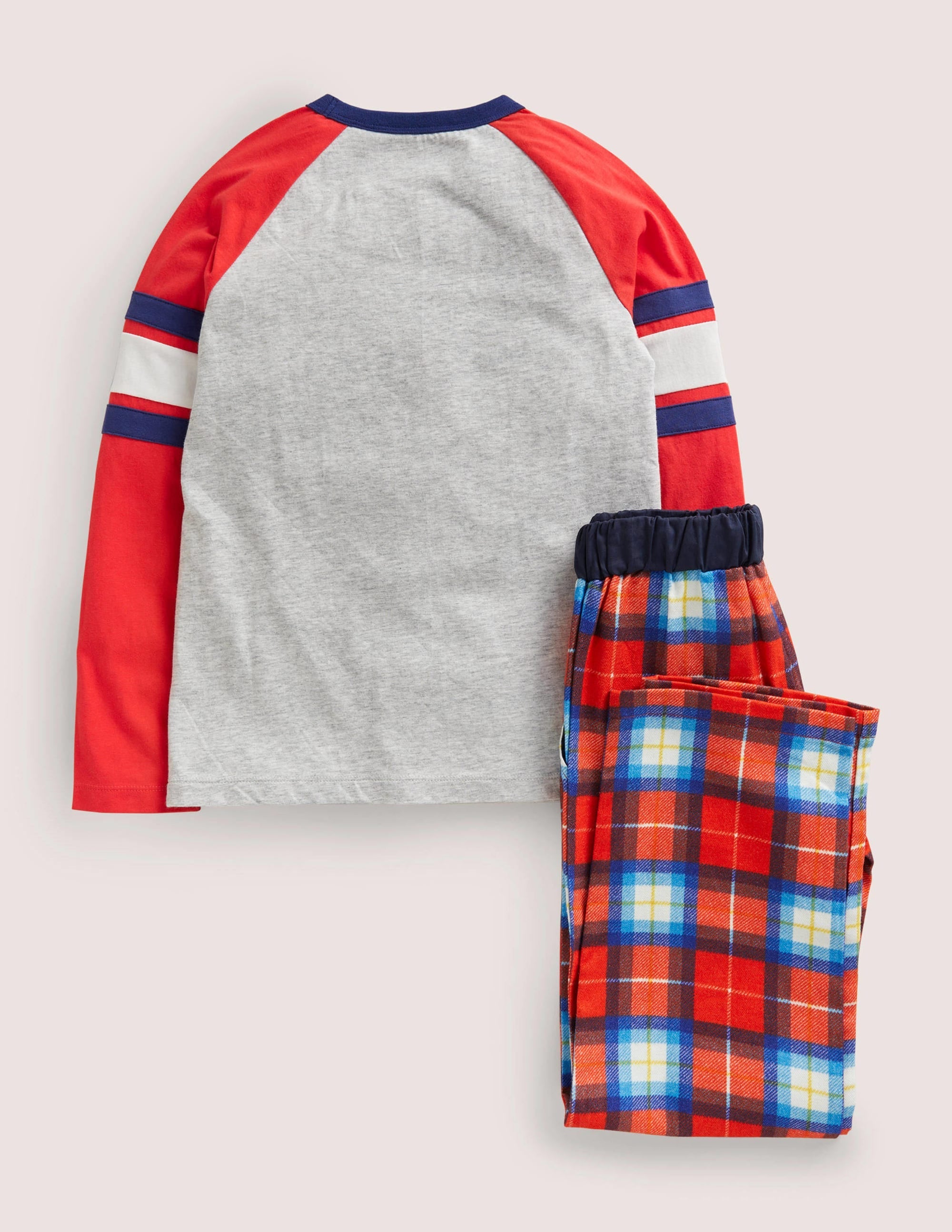 Cosy Brushed Pyjama Set-Rockabilly Red Check - Image 2