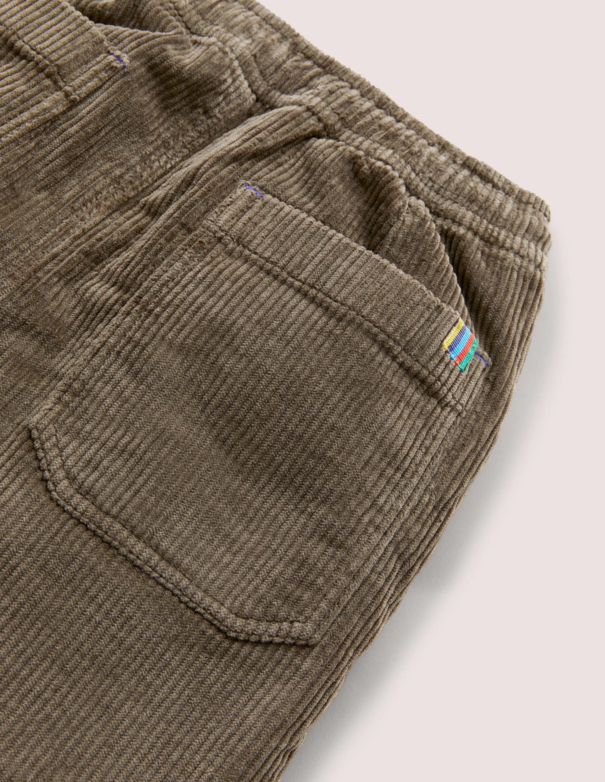 Lined Trousers-Khaki Green Cord - Image 3