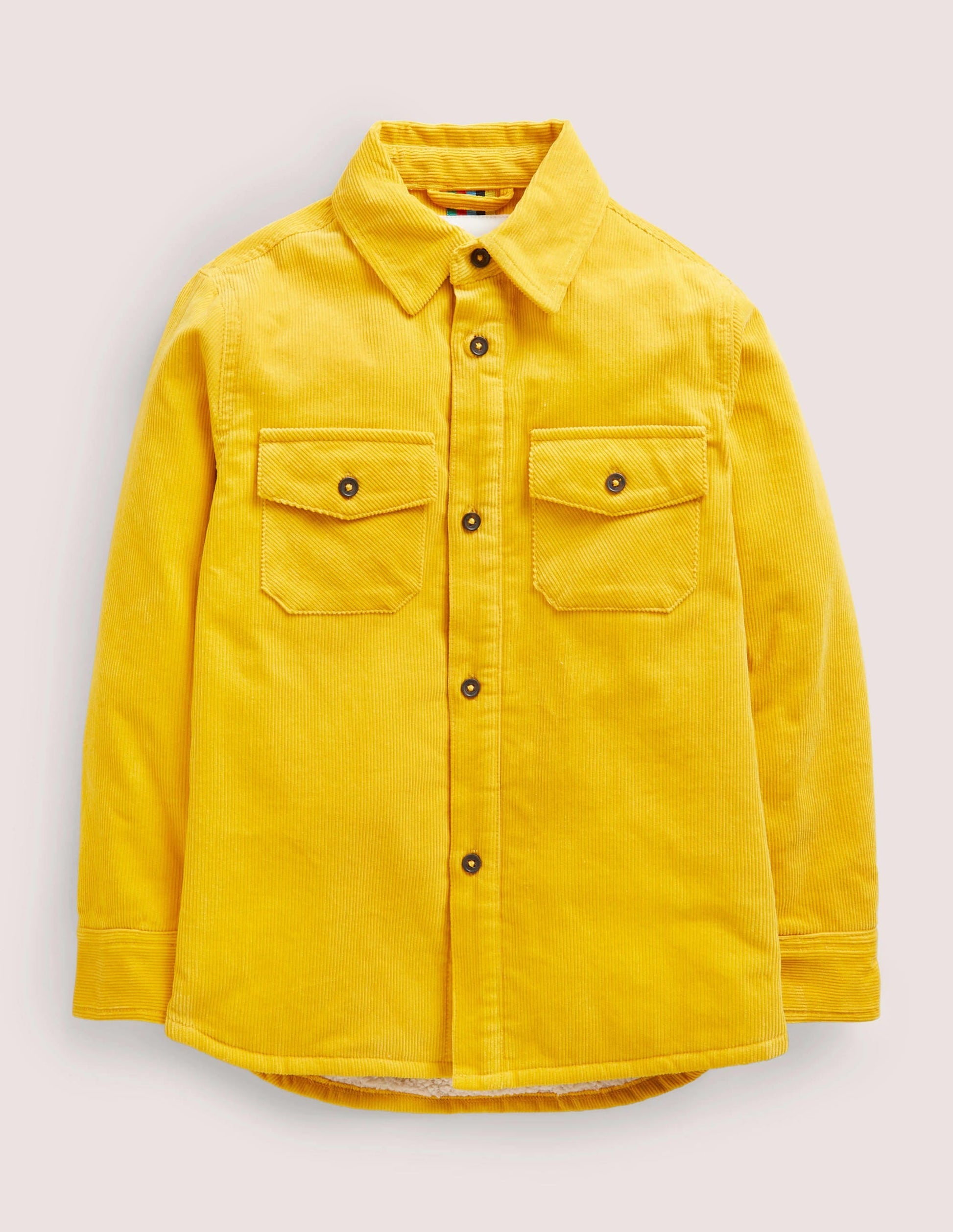 Sherpa-Lined Shacket-Honeycomb Yellow Cord-1