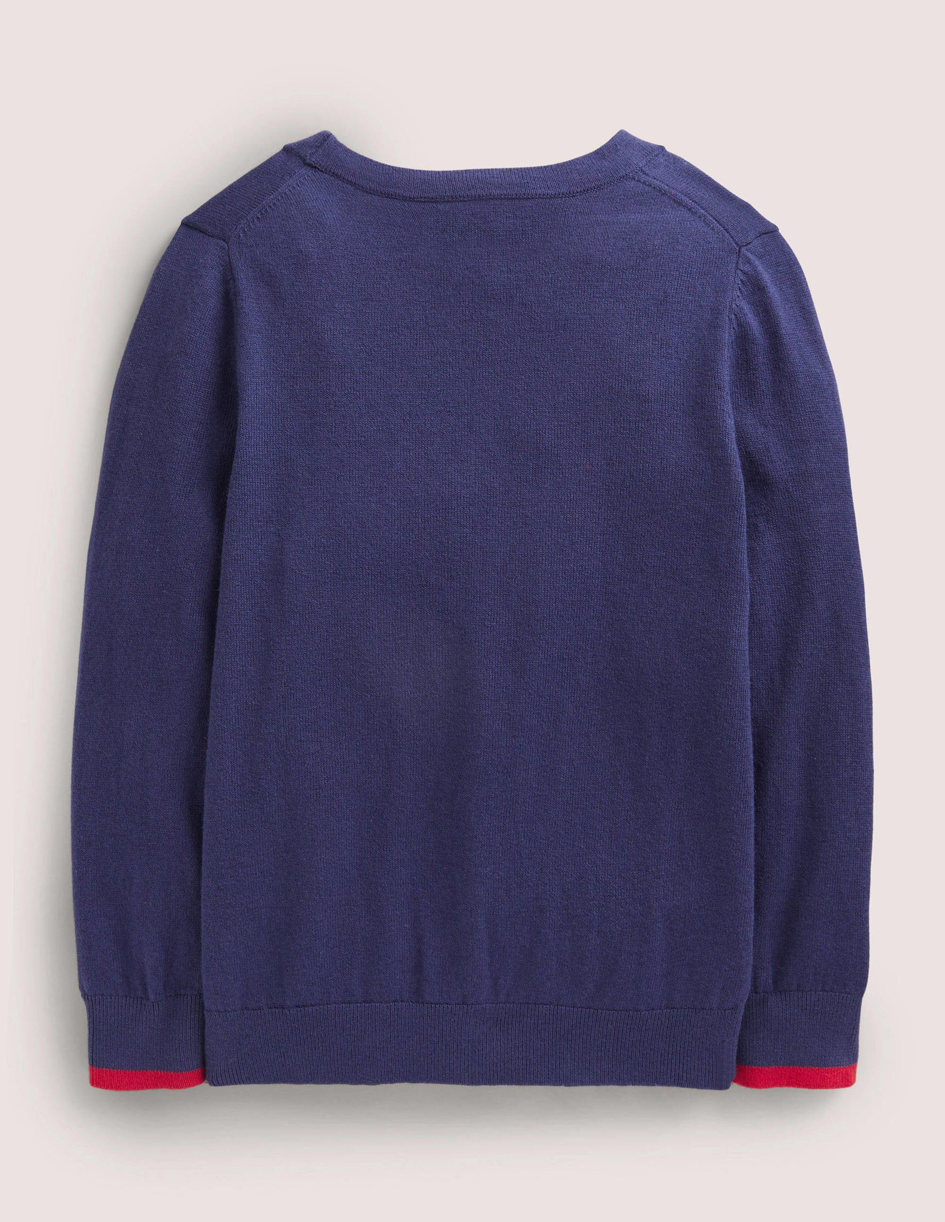 Cotton Cashmere Mix Cardigan-College Navy-2