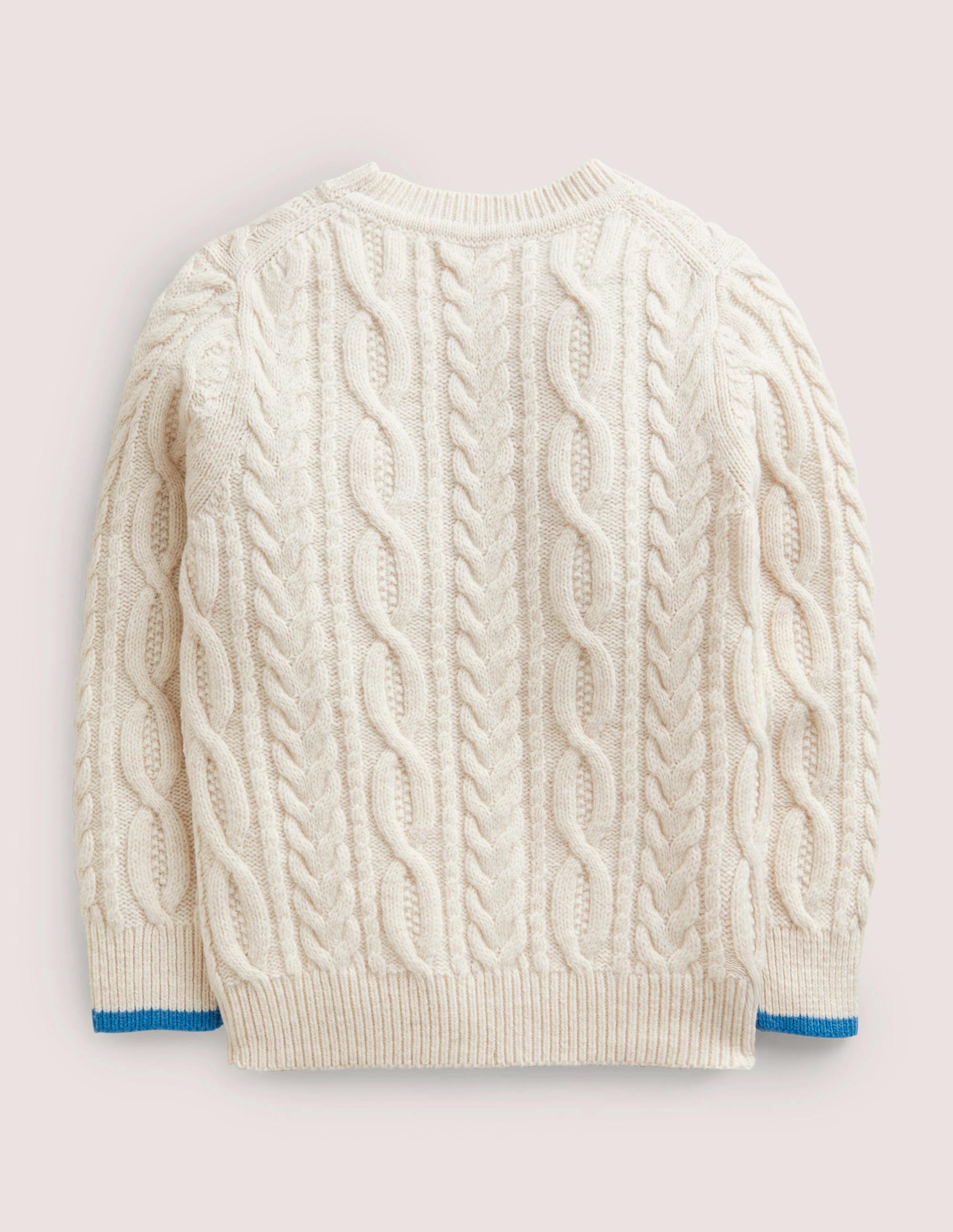 Cable Snowman Jumper-Ecru Marl Snowman - Image 2