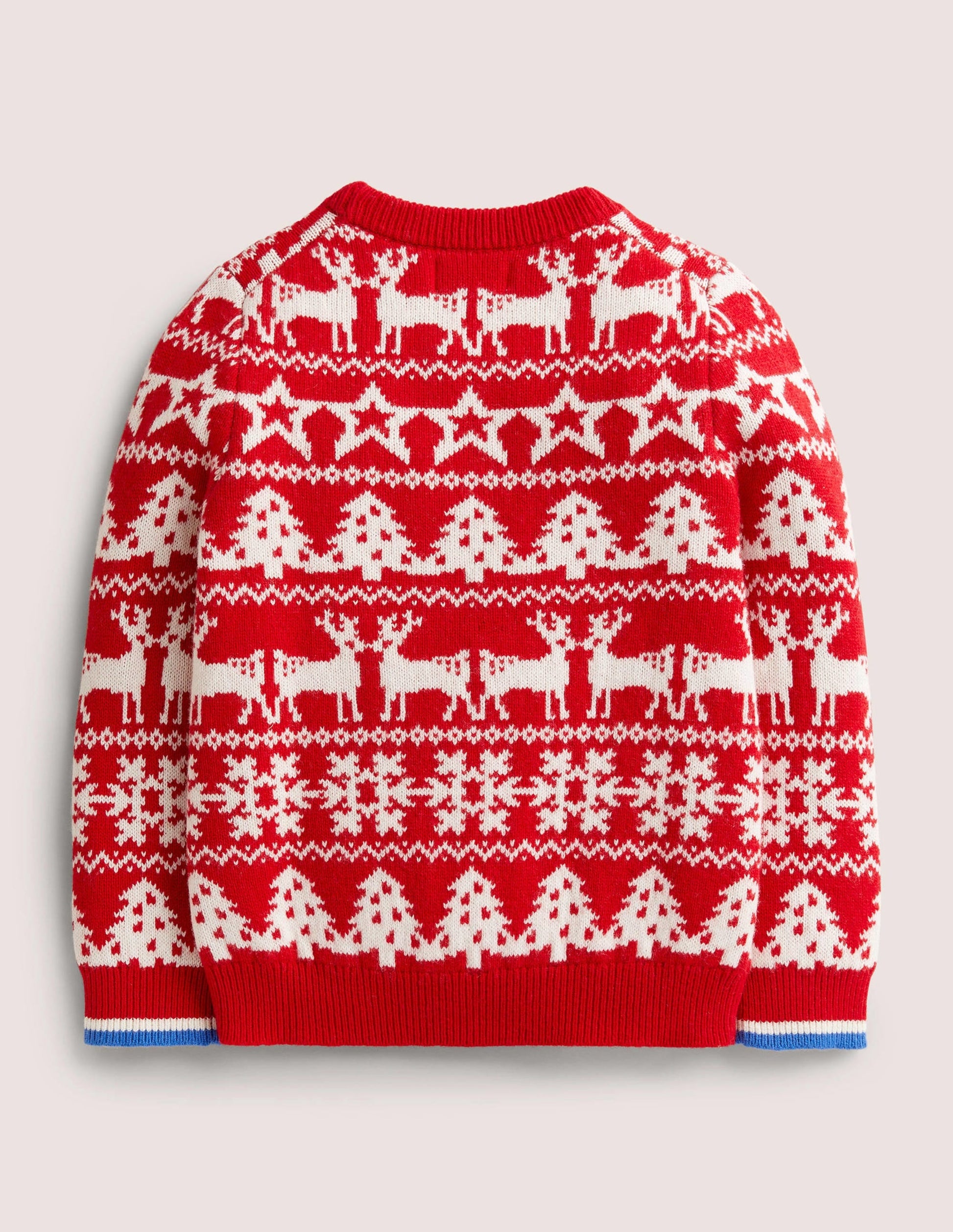 Red Fair Isle Christmas Jumper-Rockabilly Red-2