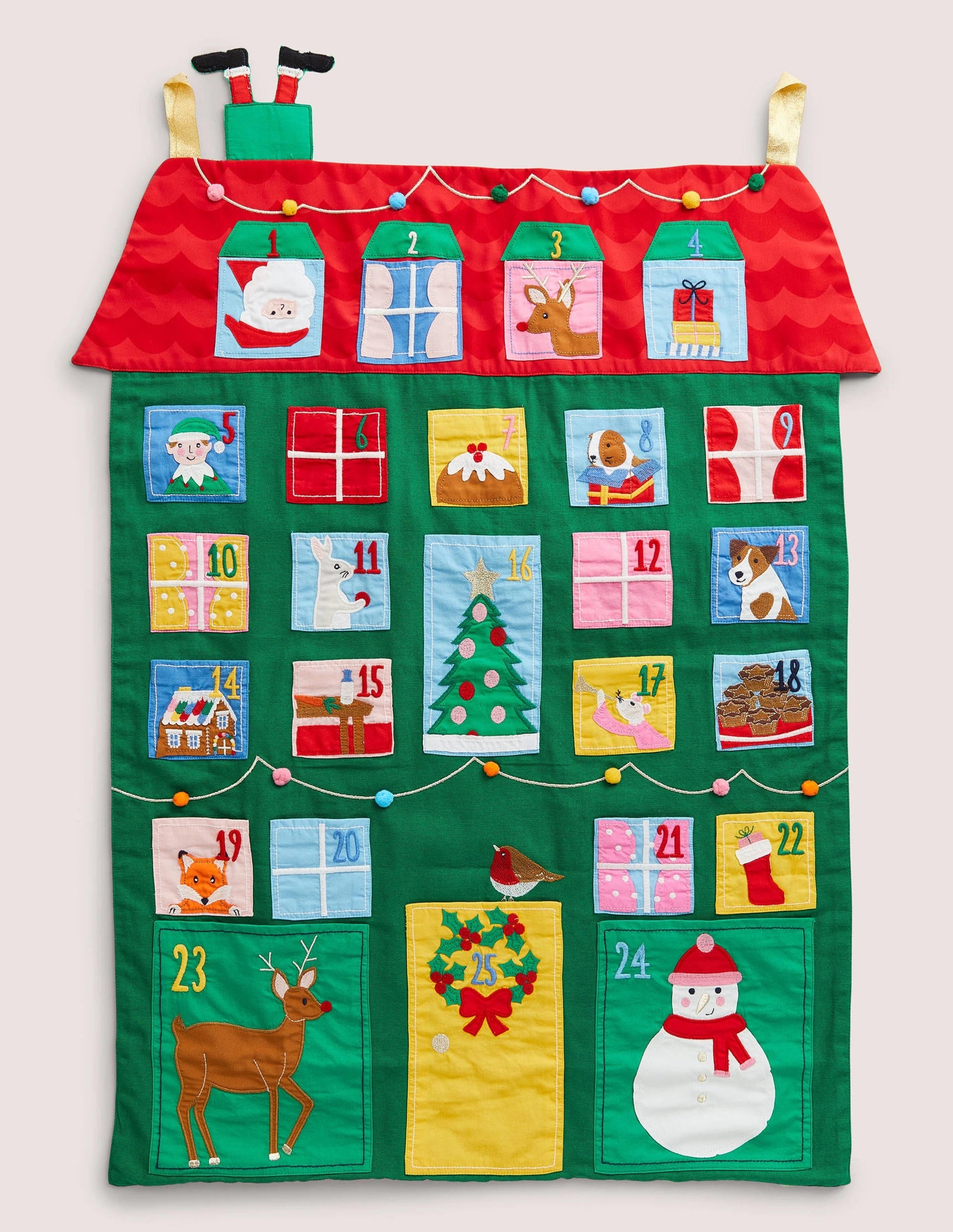 Green Heirloom Advent Calendar-Green Christmas-1