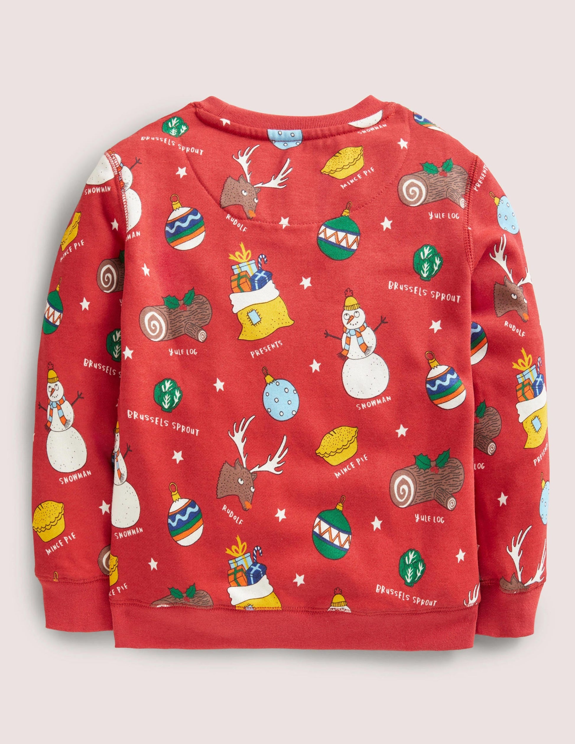 Printed Sweatshirt-Rockbilly Red Happy Christmas-2