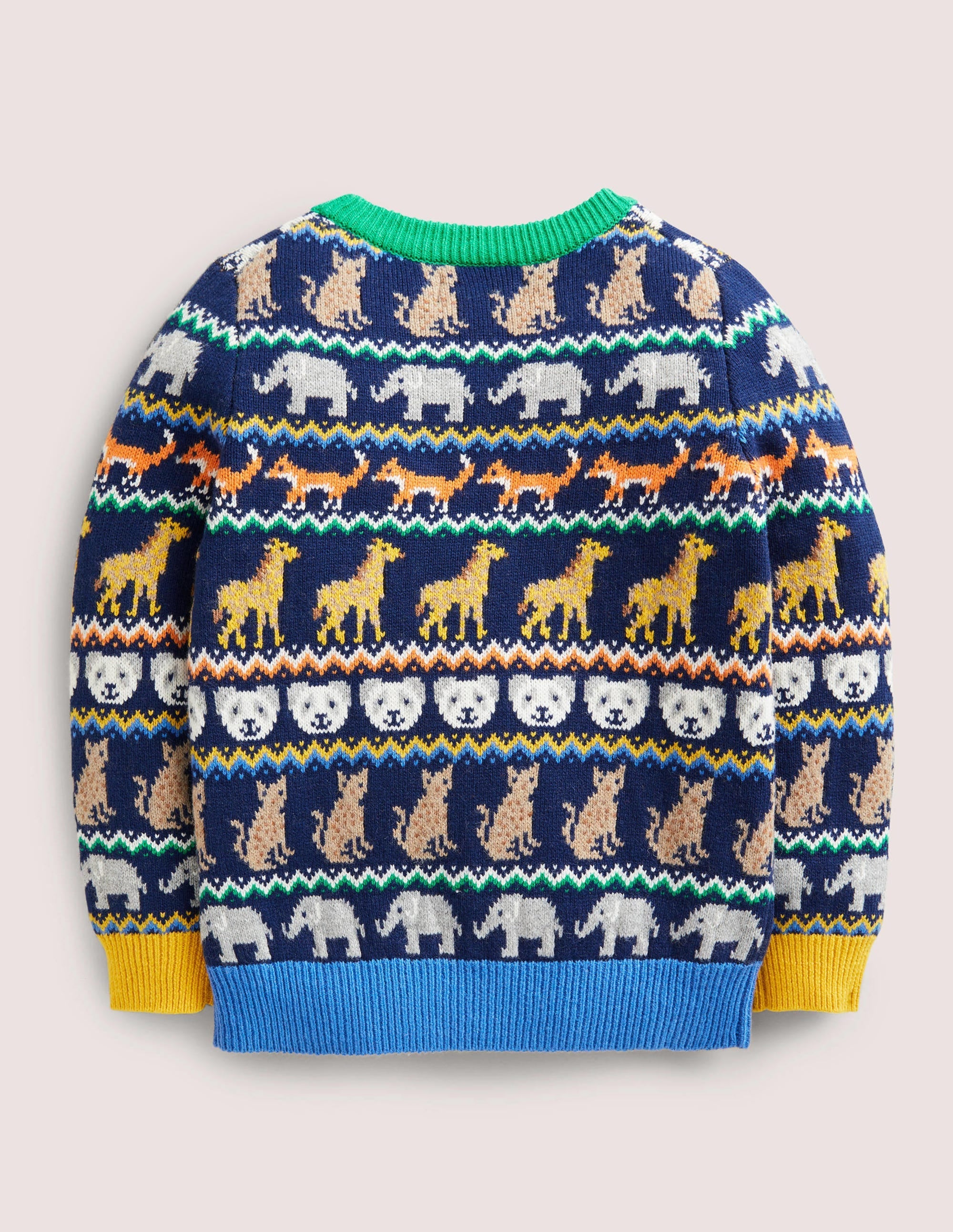 Fair Isle Jumper-College Navy Global Fair Isle - Image 2